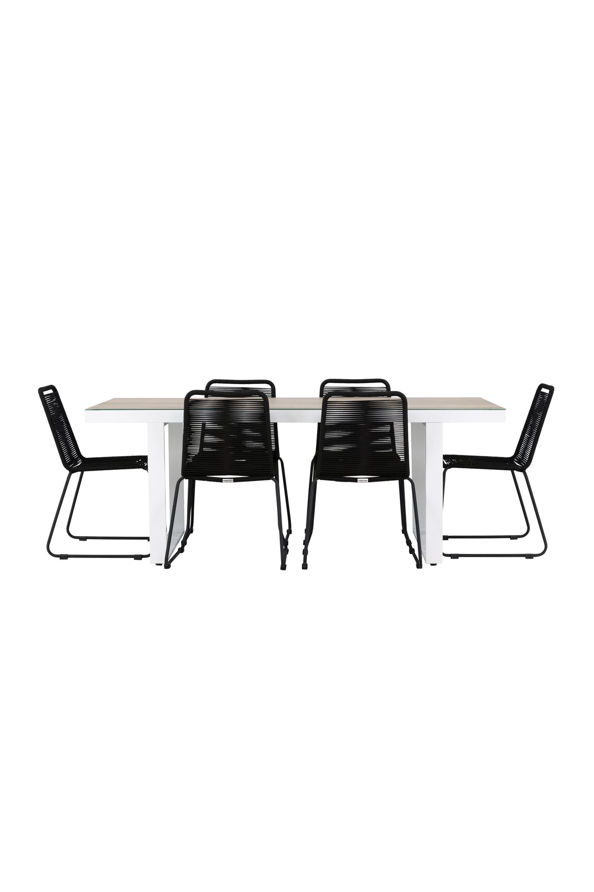 Merlo Matbord med Lindos Stolarna – Aluminium