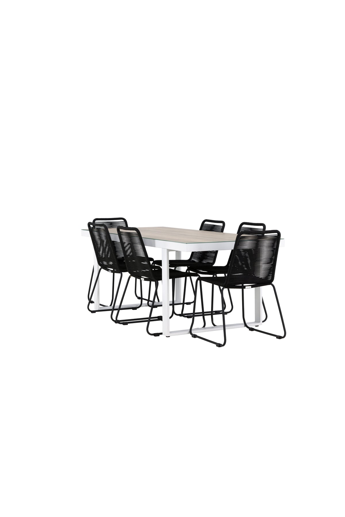 Merlo Matbord med Lindos Stolarna – Aluminium