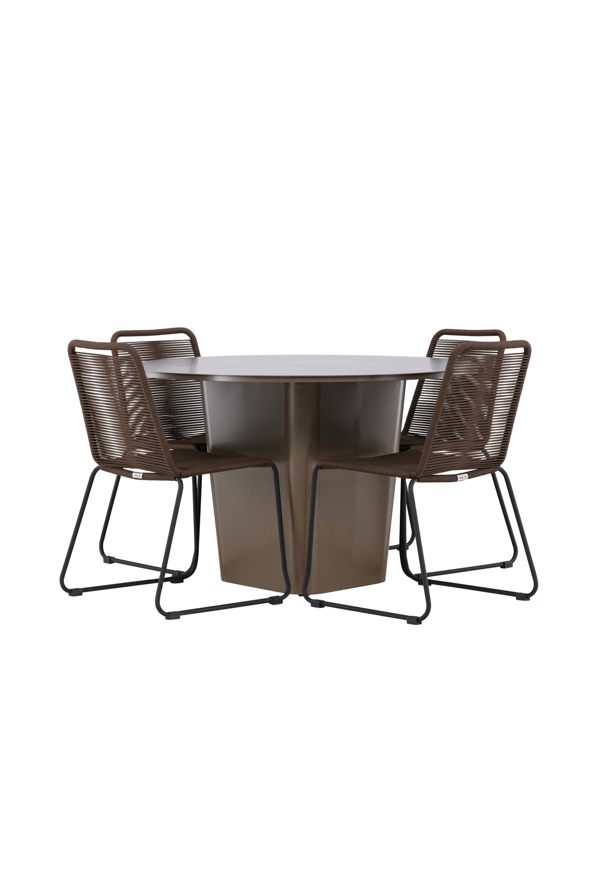Santa Fe Matbord med Lindos Stolarna – Aluminium