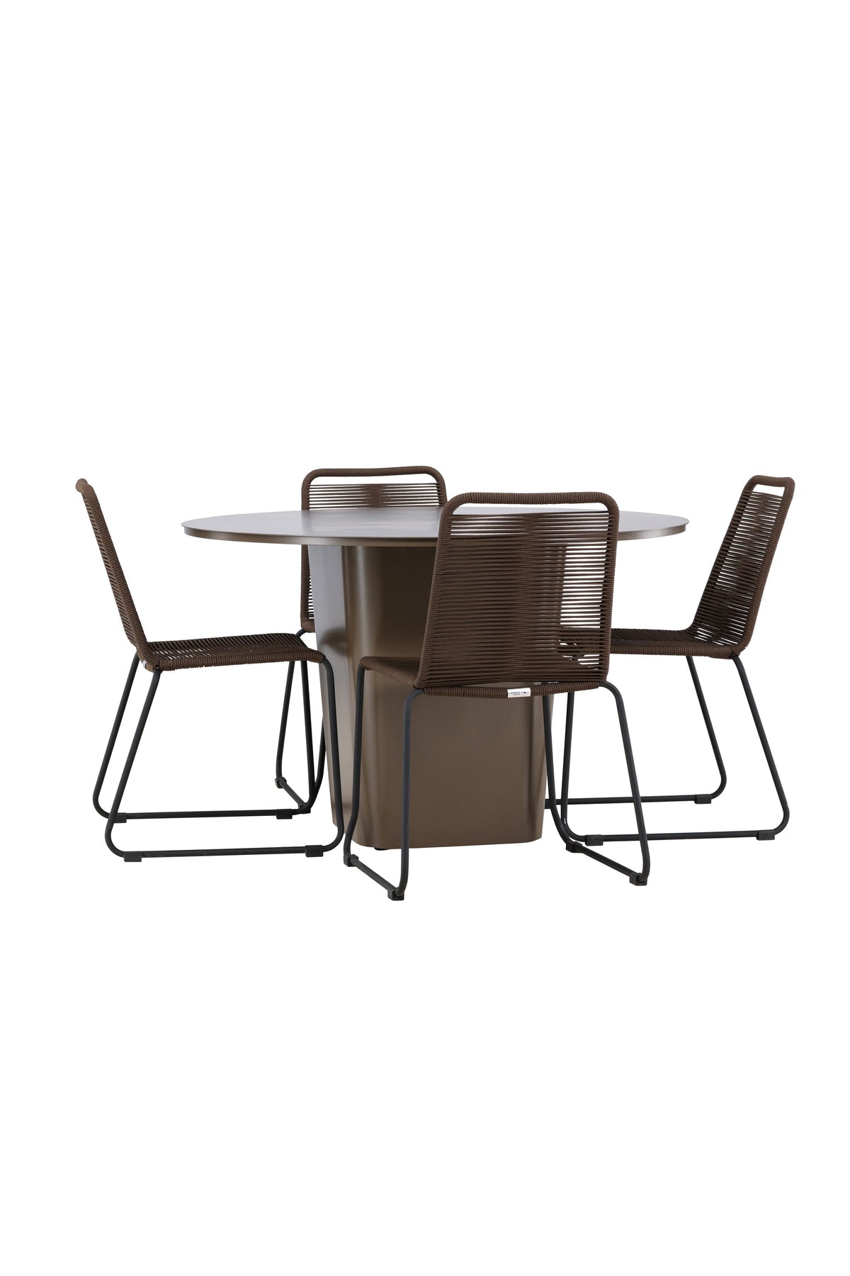 Santa Fe Matbord med Lindos Stolarna – Aluminium