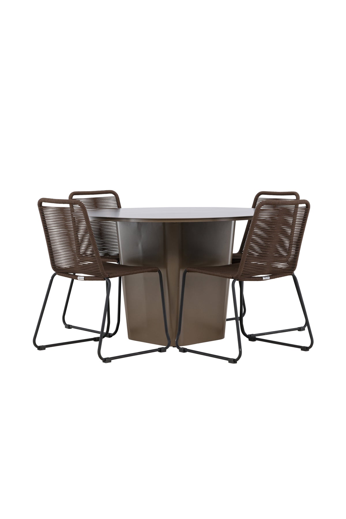 Santa Fe Matbord med Lindos Stolarna – Aluminium