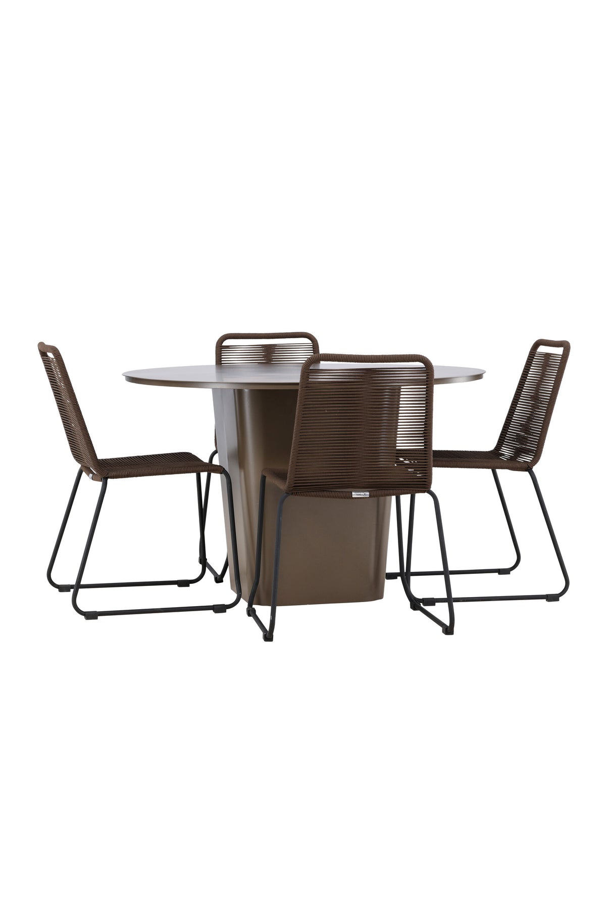 Santa Fe Matbord med Lindos Stolarna – Aluminium