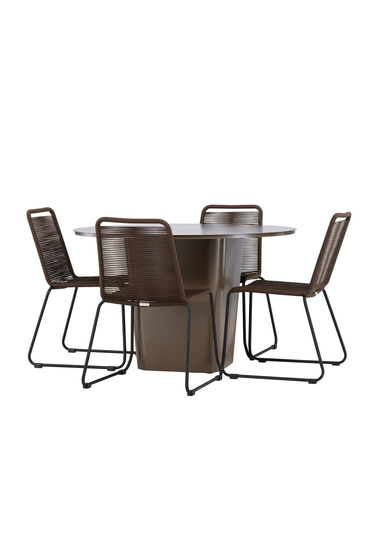 Santa Fe Matbord med Lindos Stolarna – Aluminium
