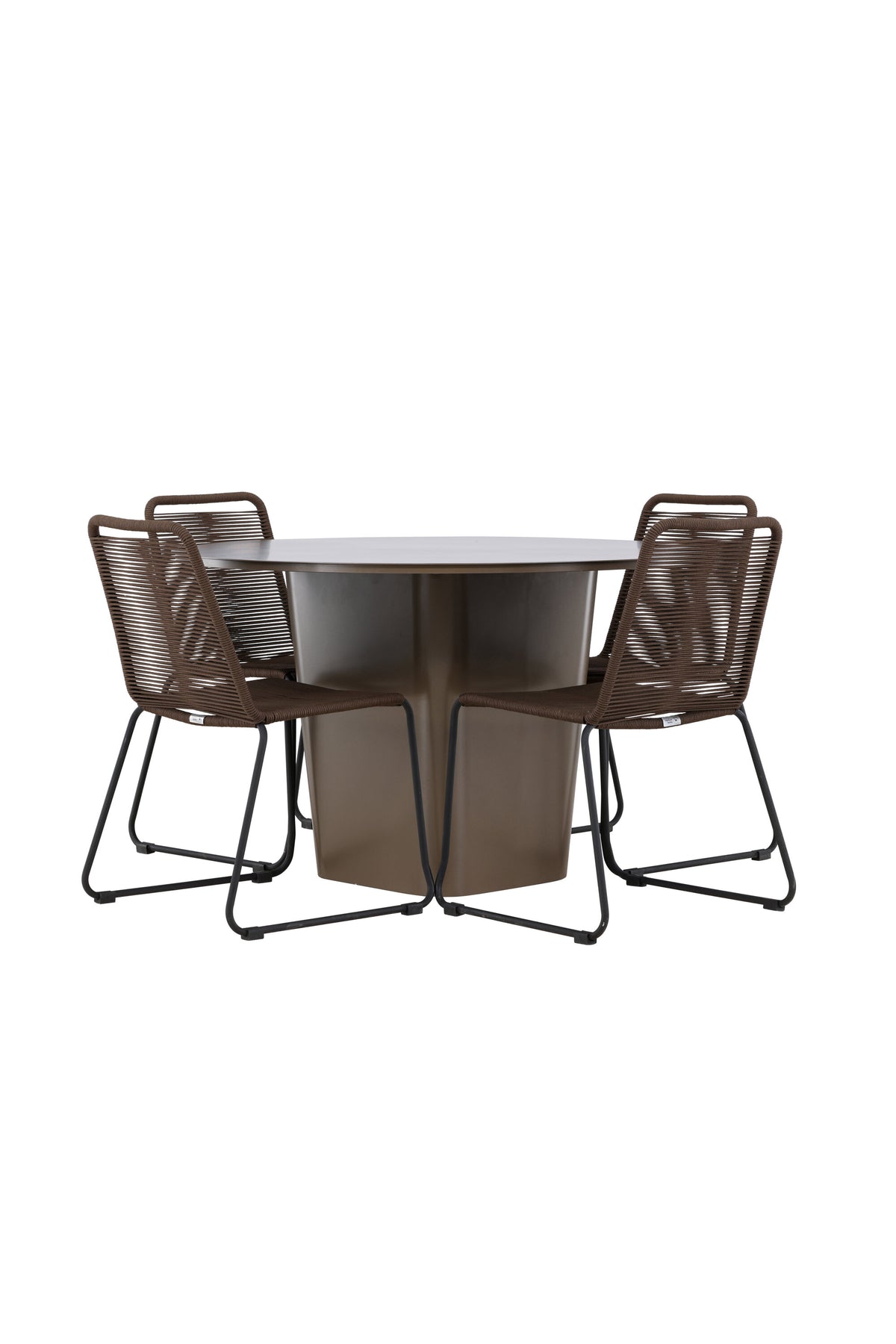 Santa Fe Matbord med Lindos Stolarna – Aluminium