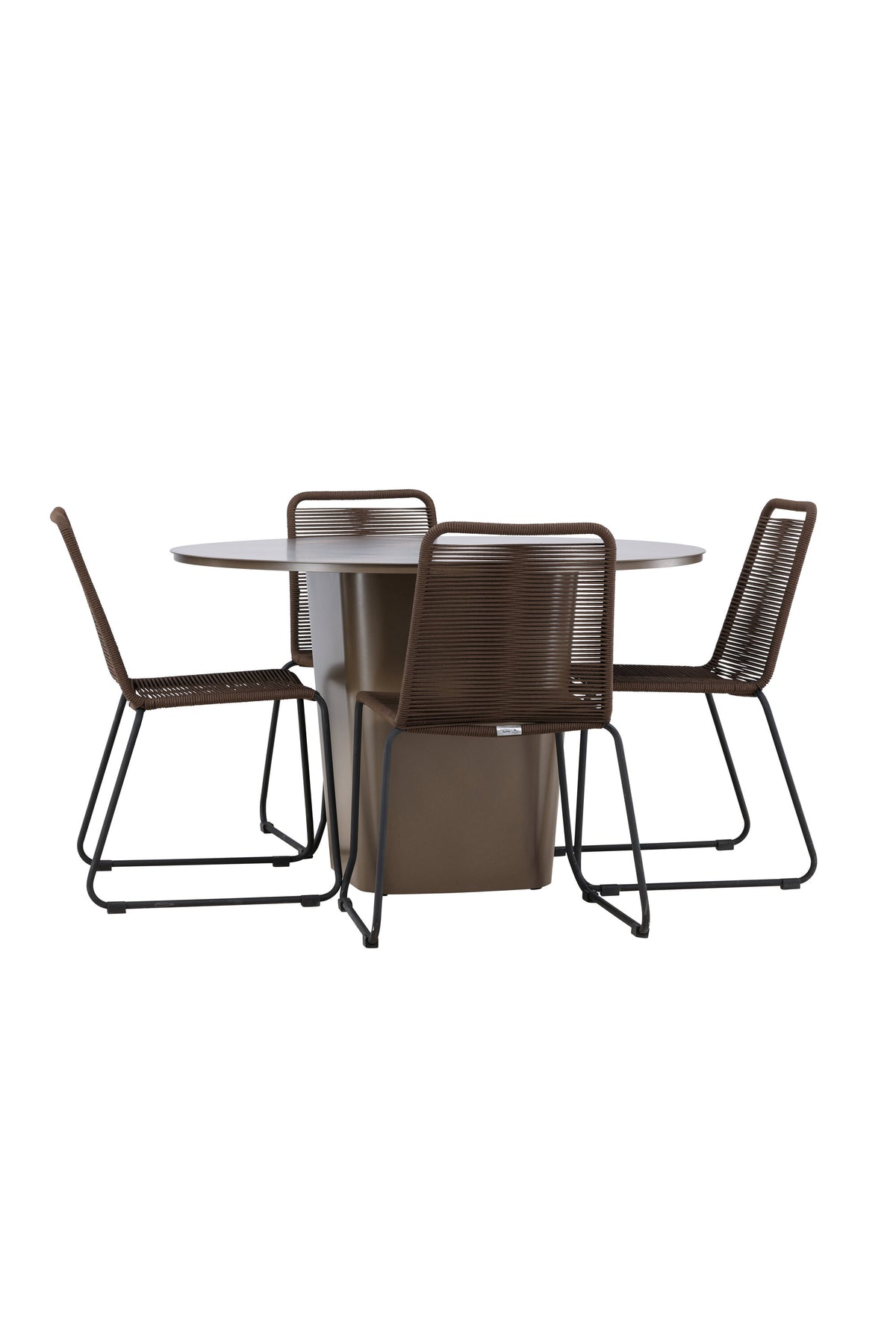 Santa Fe Matbord med Lindos Stolarna – Aluminium