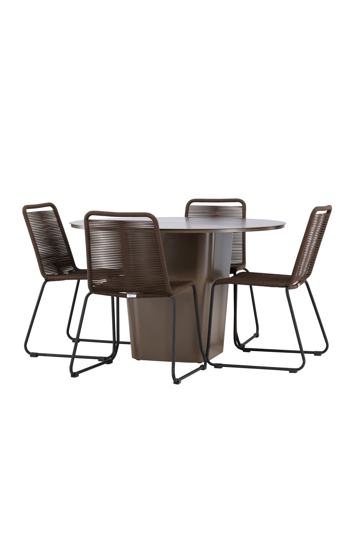 Santa Fe Matbord med Lindos Stolarna – Aluminium