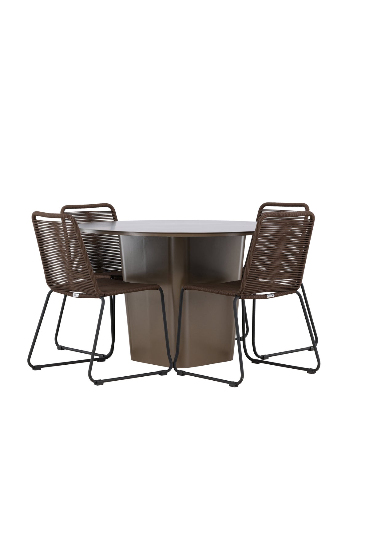 Santa Fe Matbord med Lindos Stolarna – Aluminium