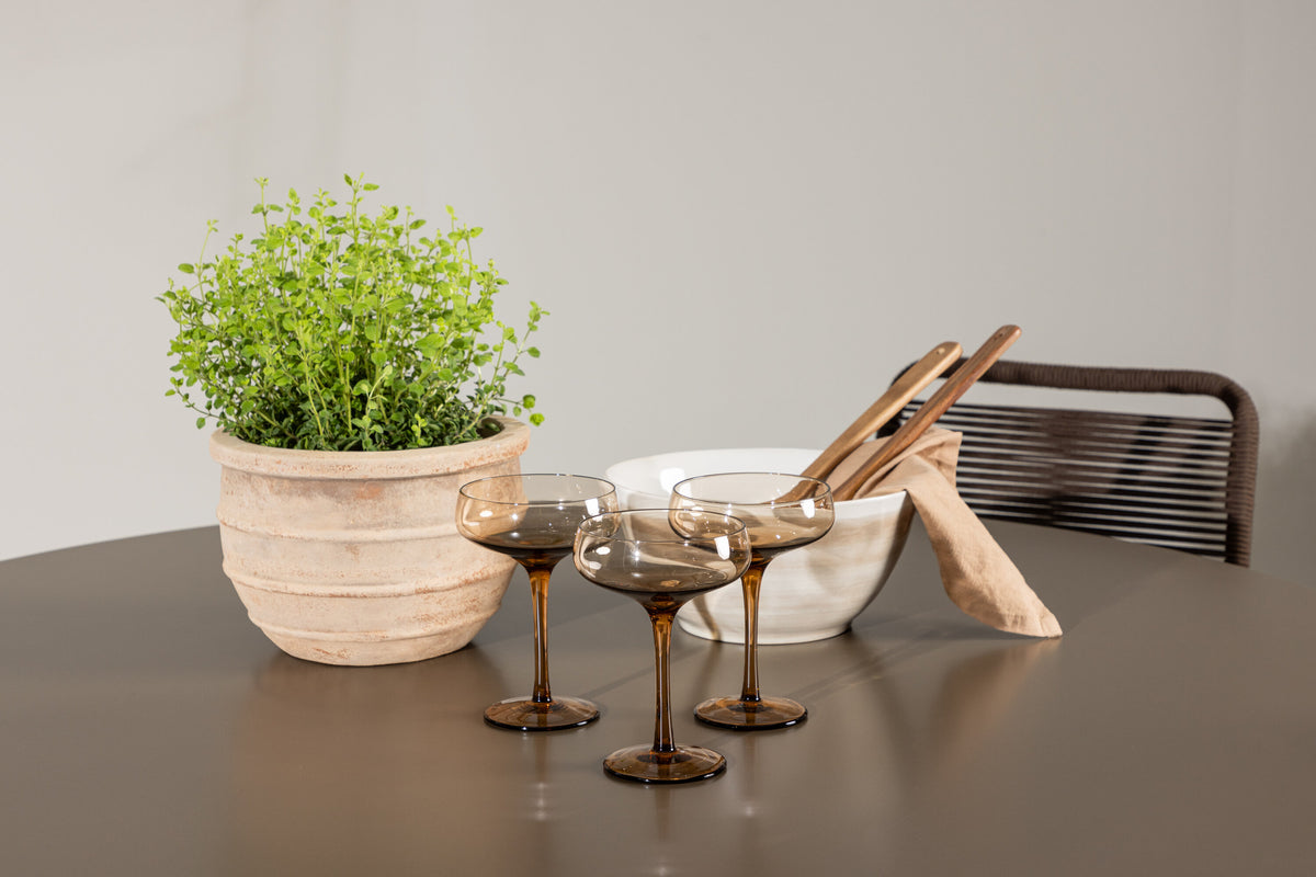 Santa Fe Matbord med Lindos Stolarna – Aluminium