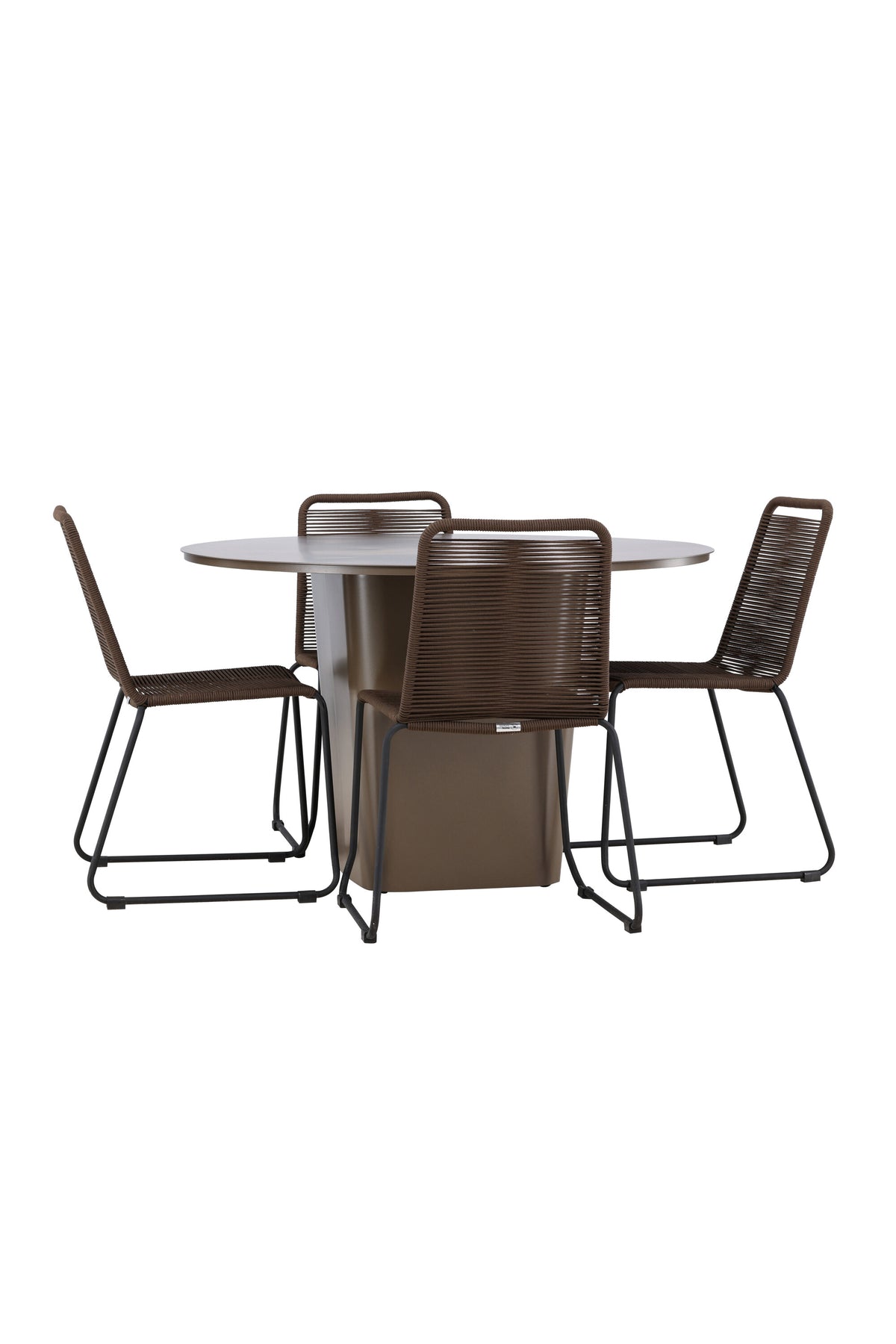 Santa Fe Matbord med Lindos Stolarna – Aluminium