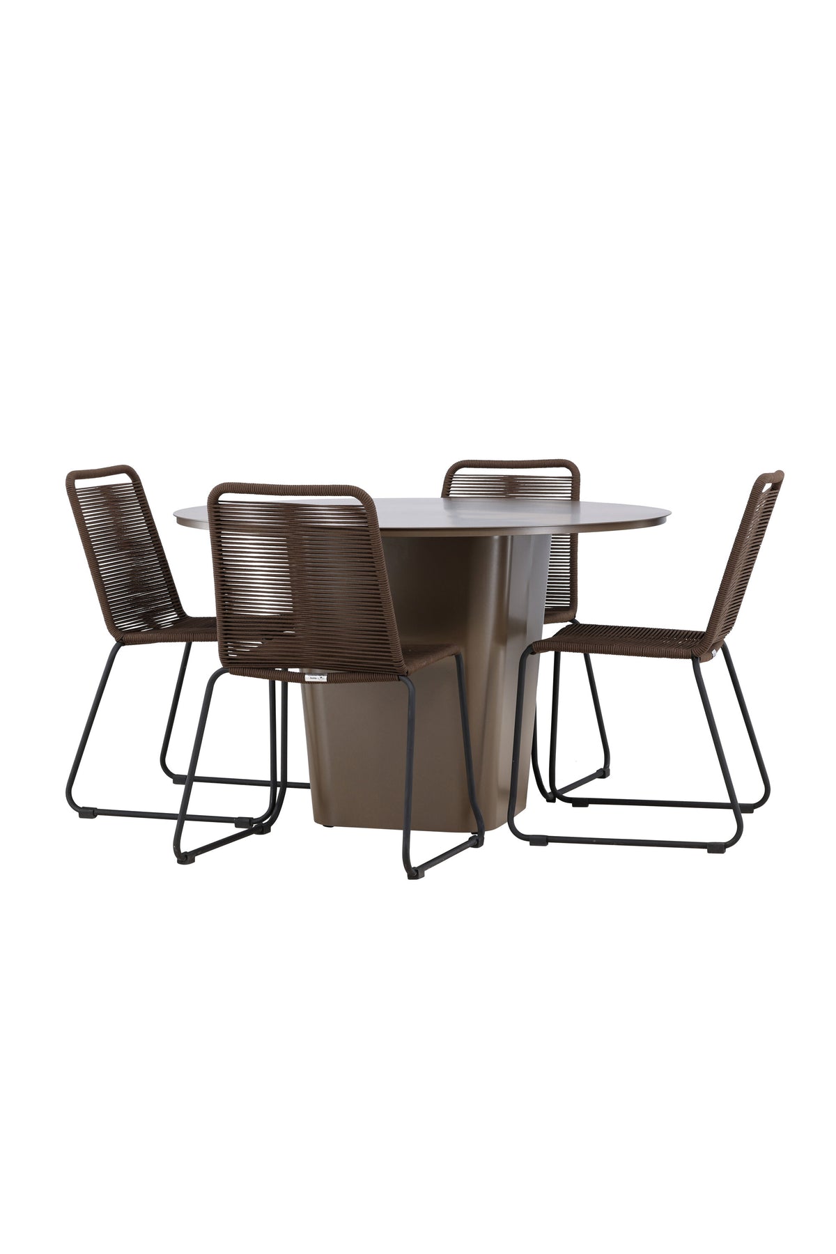 Santa Fe Matbord med Lindos Stolarna – Aluminium