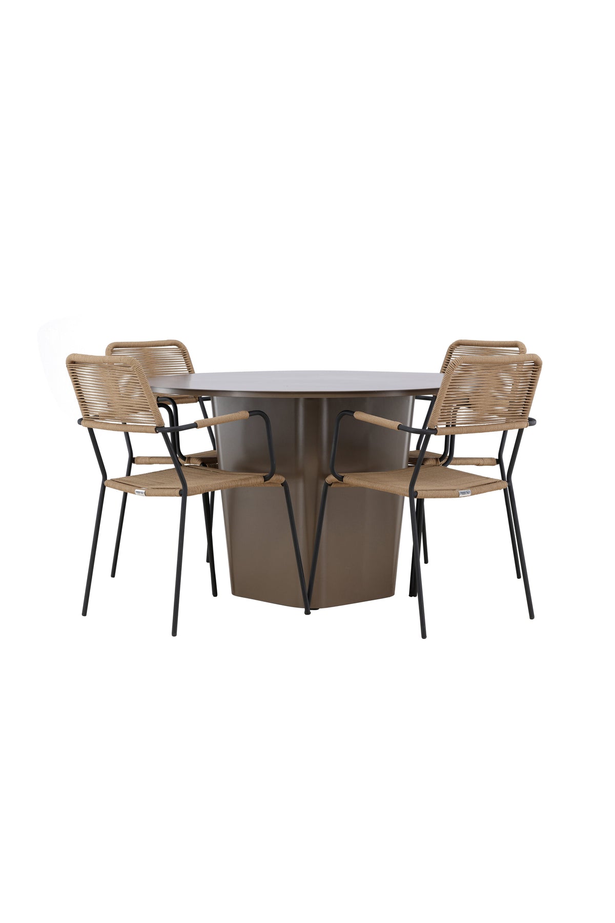 Santa Fe Matbord med Lindos Stolarna – Aluminium