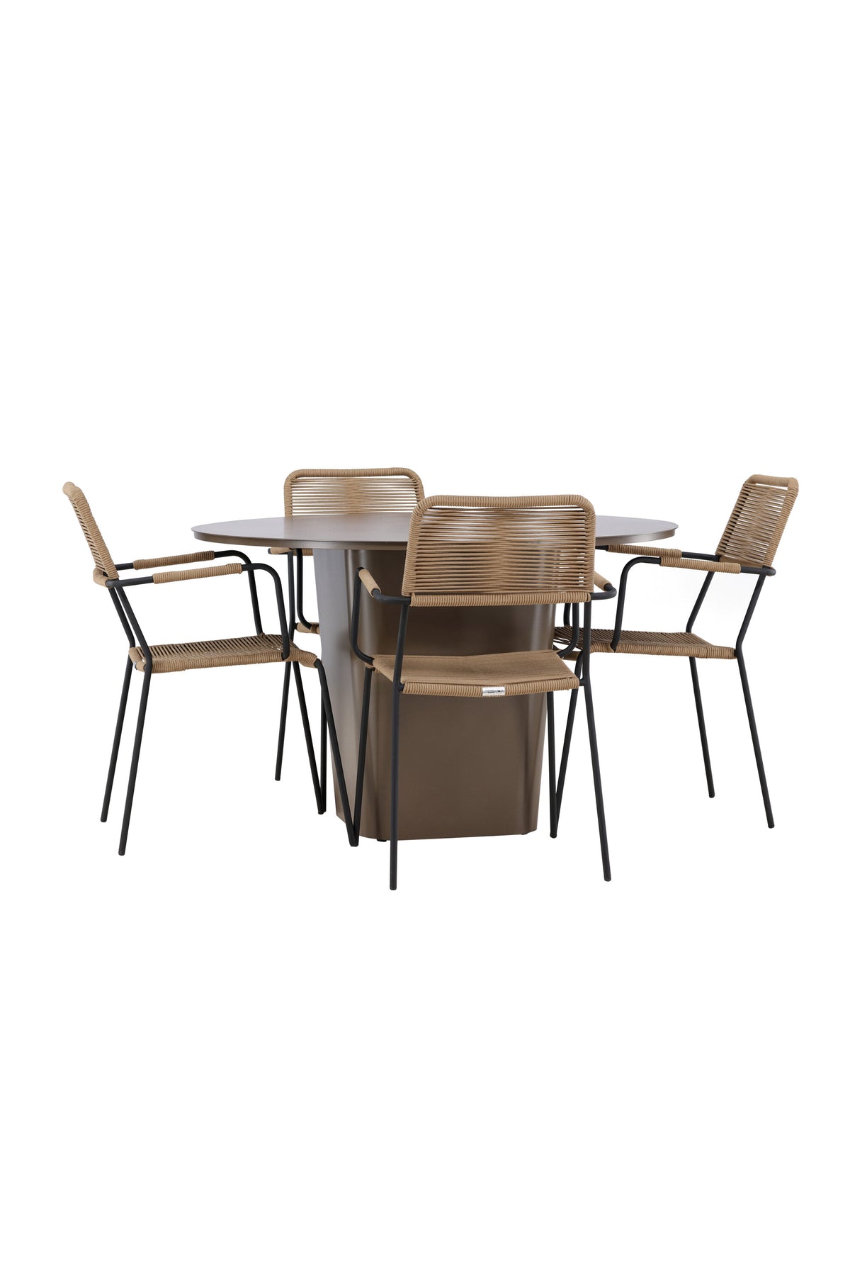 Santa Fe Matbord med Lindos Stolarna – Aluminium