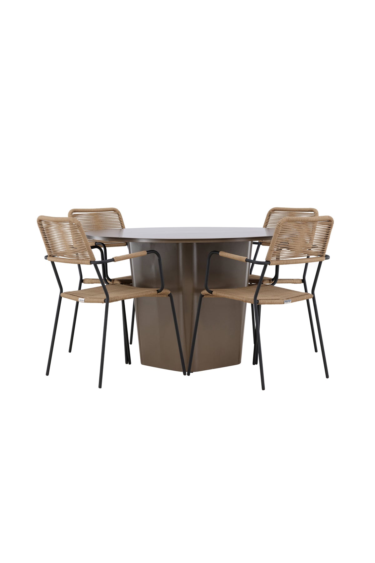 Santa Fe Matbord med Lindos Stolarna – Aluminium