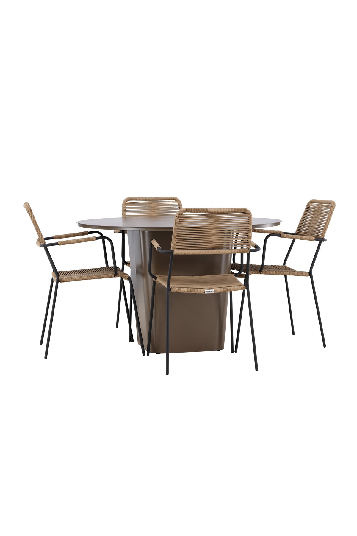 Santa Fe Matbord med Lindos Stolarna – Aluminium