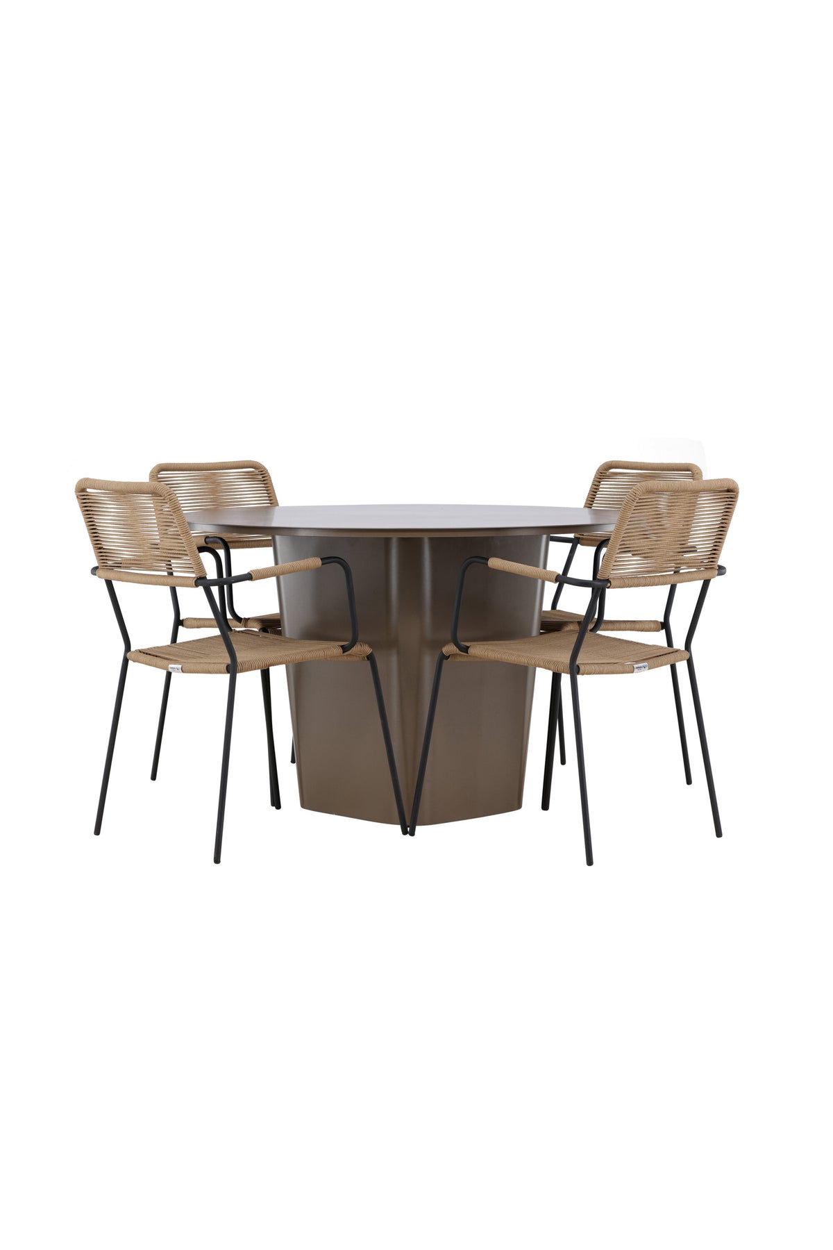 Santa Fe Matbord med Lindos Stolarna – Aluminium