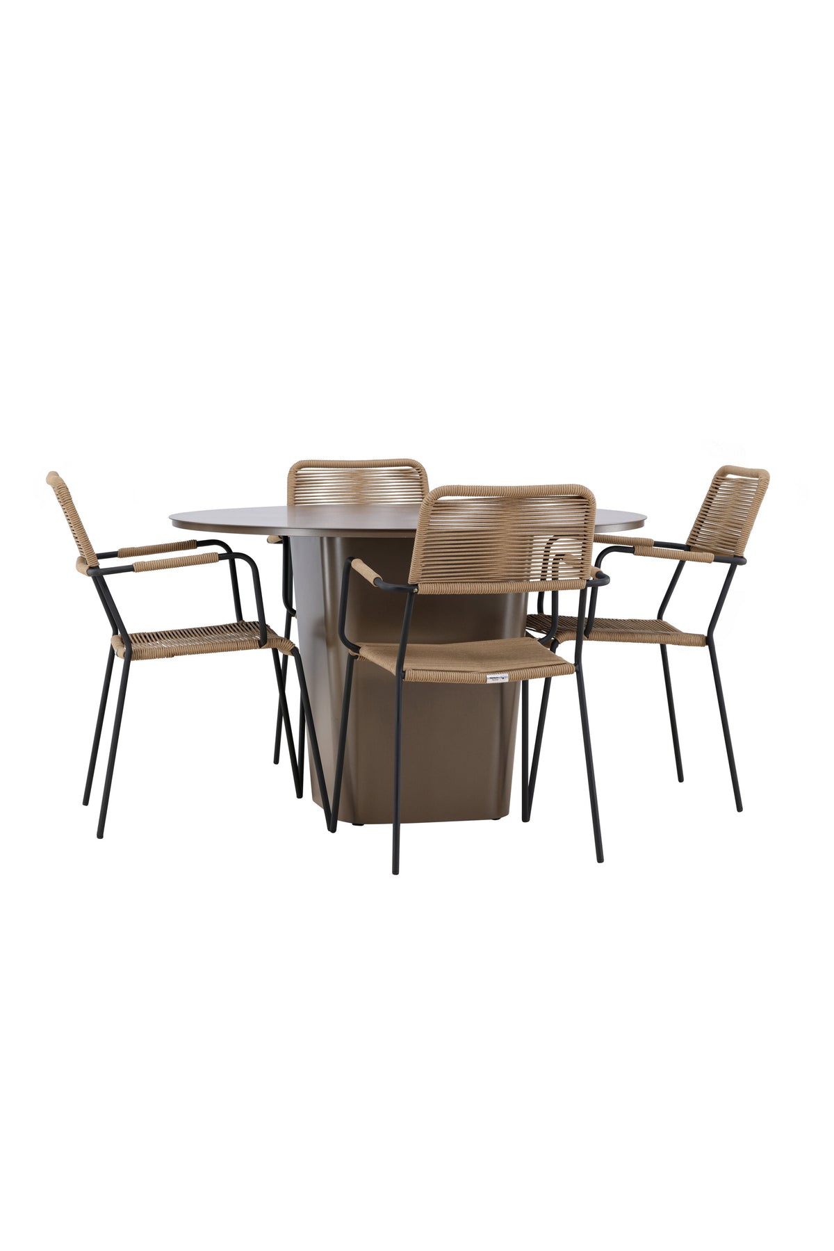 Santa Fe Matbord med Lindos Stolarna – Aluminium
