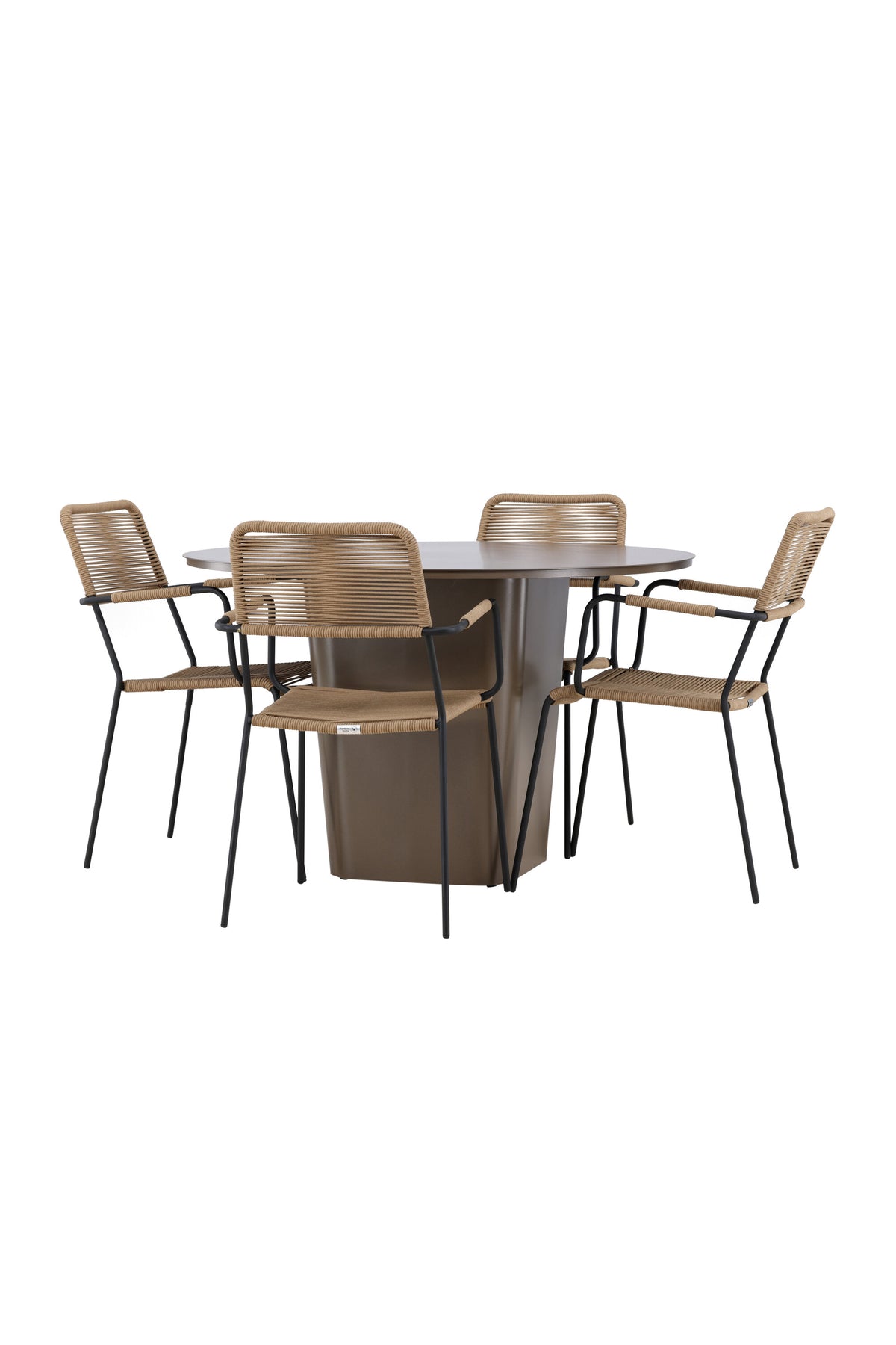 Santa Fe Matbord med Lindos Stolarna – Aluminium