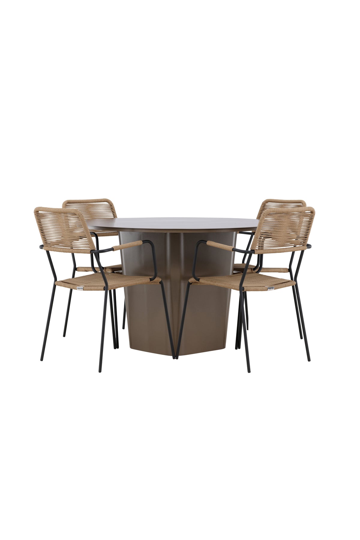 Santa Fe Matbord med Lindos Stolarna – Aluminium