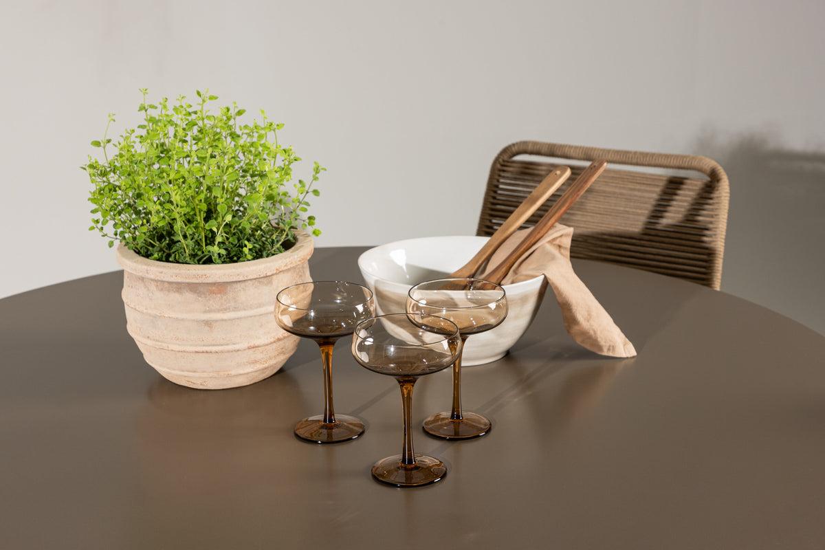 Santa Fe Matbord med Lindos Stolarna – Aluminium