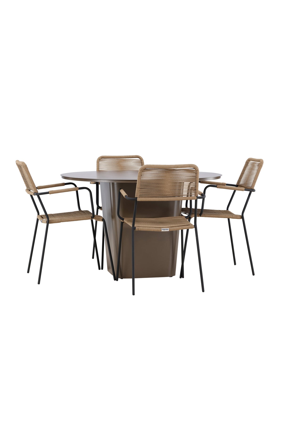 Santa Fe Matbord med Lindos Stolarna – Aluminium