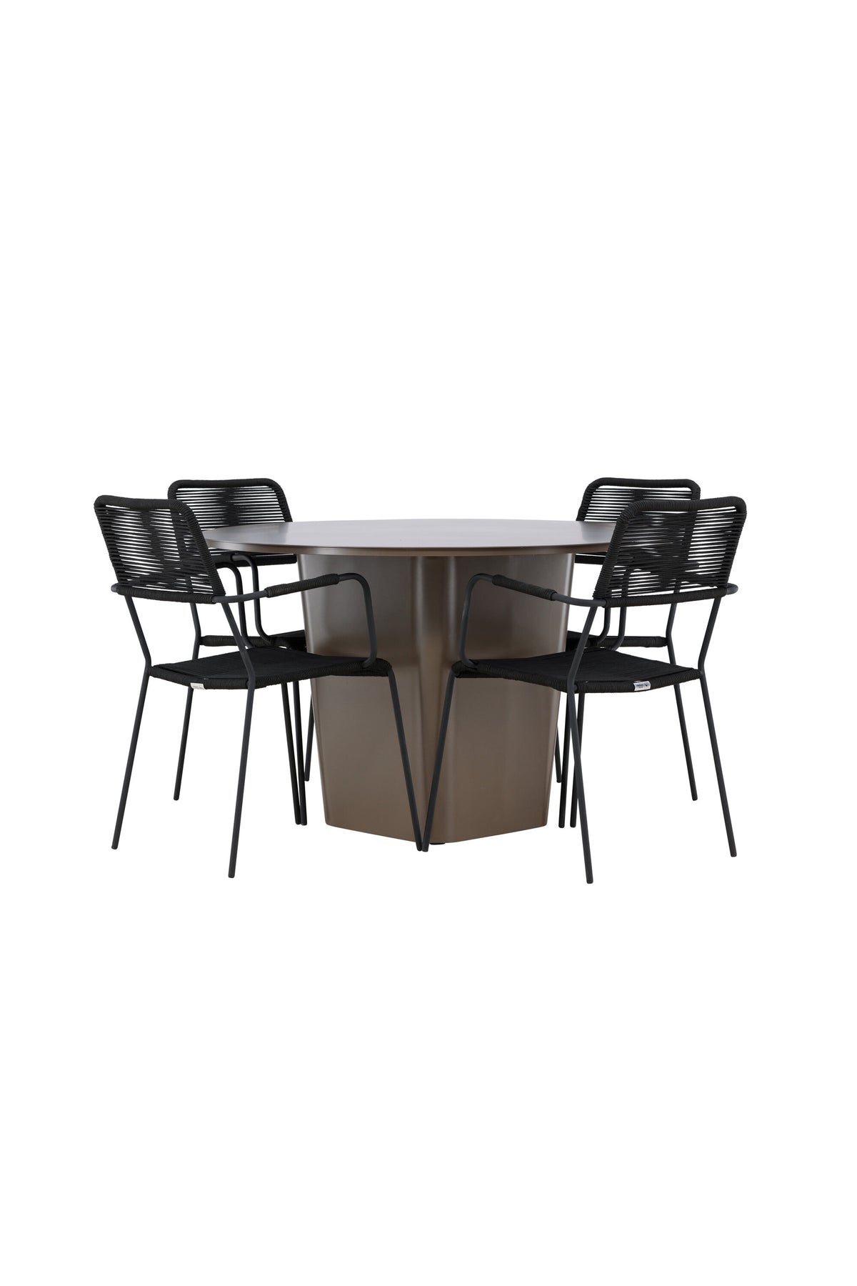 Santa Fe Matbord med Lindos Stolarna – Aluminium