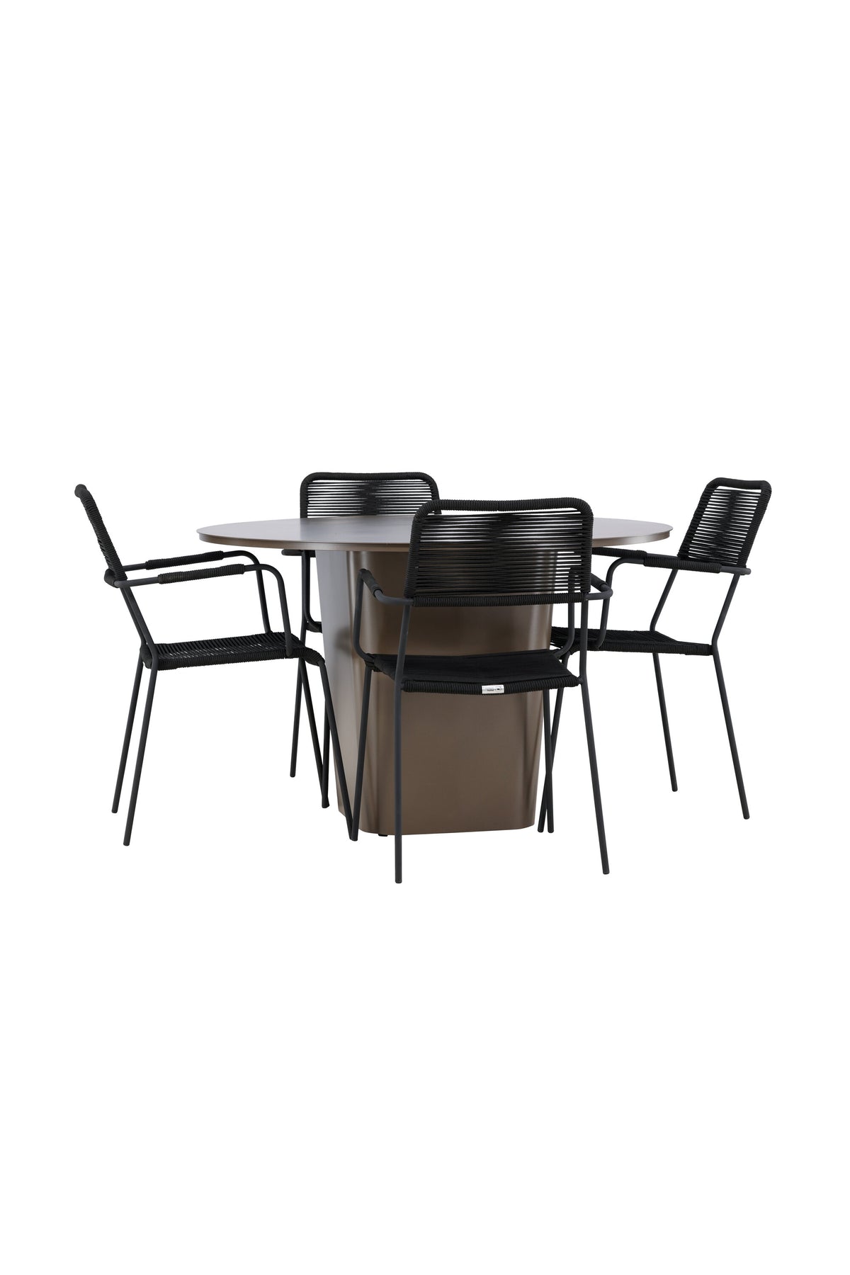 Santa Fe Matbord med Lindos Stolarna – Aluminium