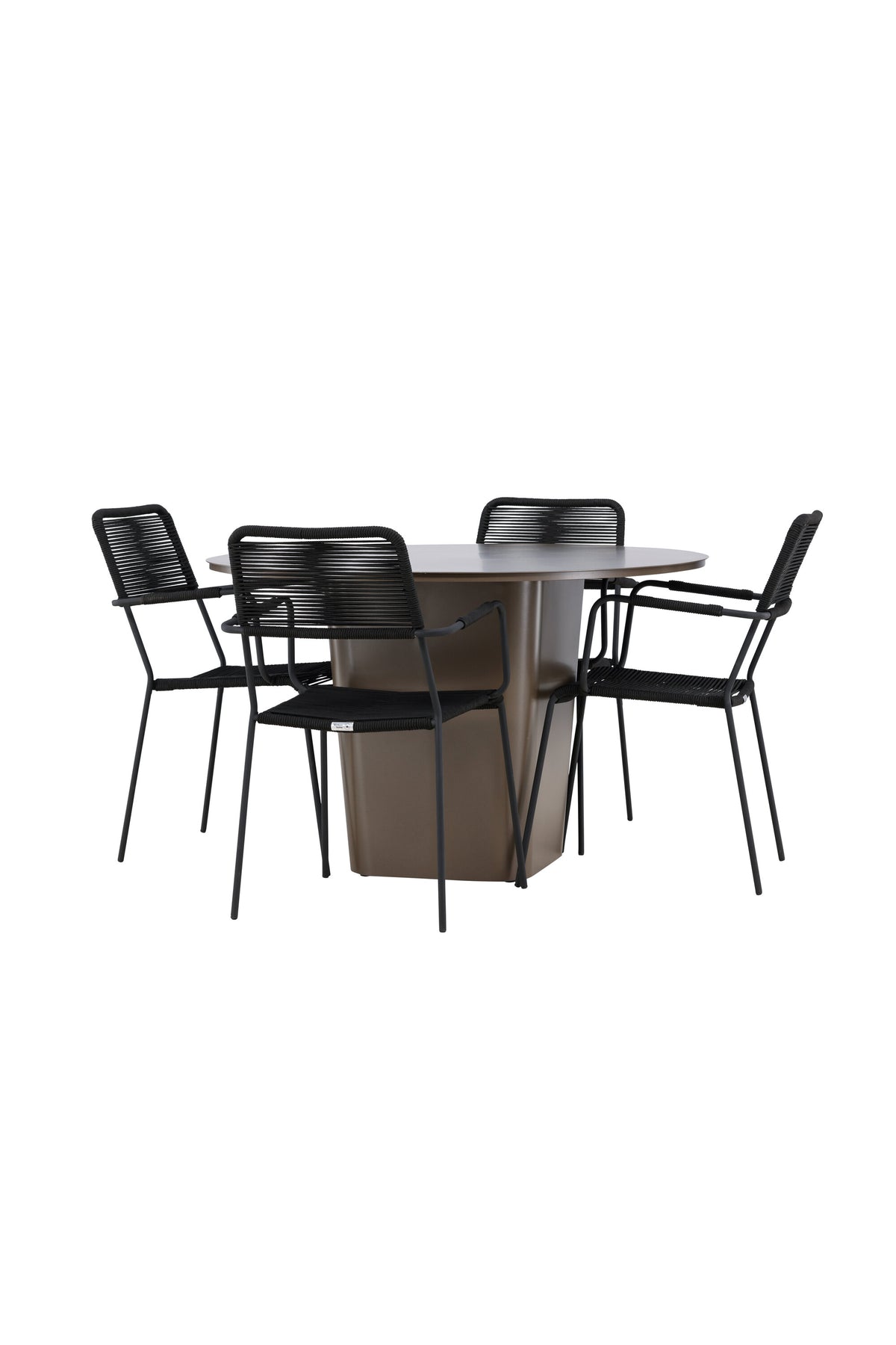 Santa Fe Matbord med Lindos Stolarna – Aluminium