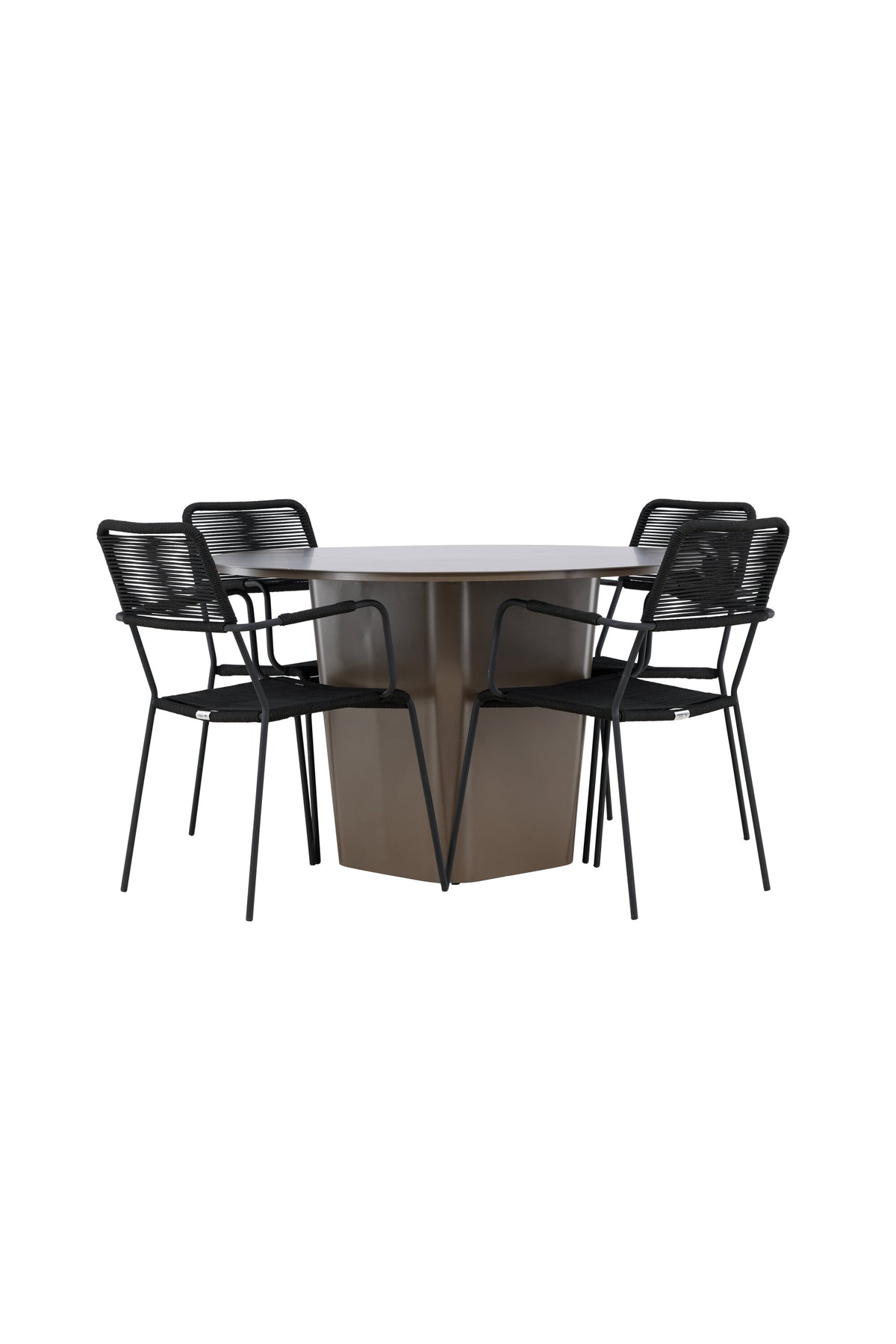 Santa Fe Matbord med Lindos Stolarna – Aluminium