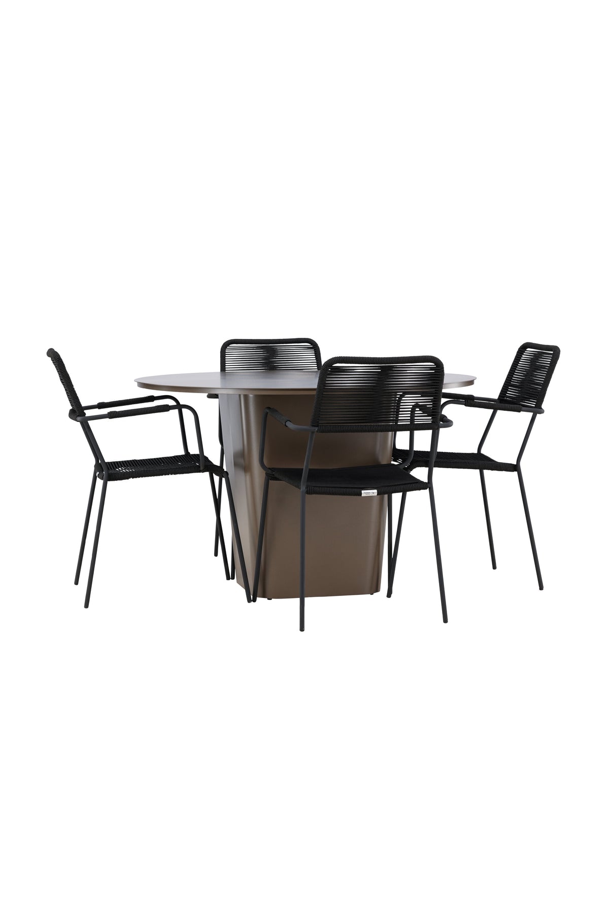 Santa Fe Matbord med Lindos Stolarna – Aluminium