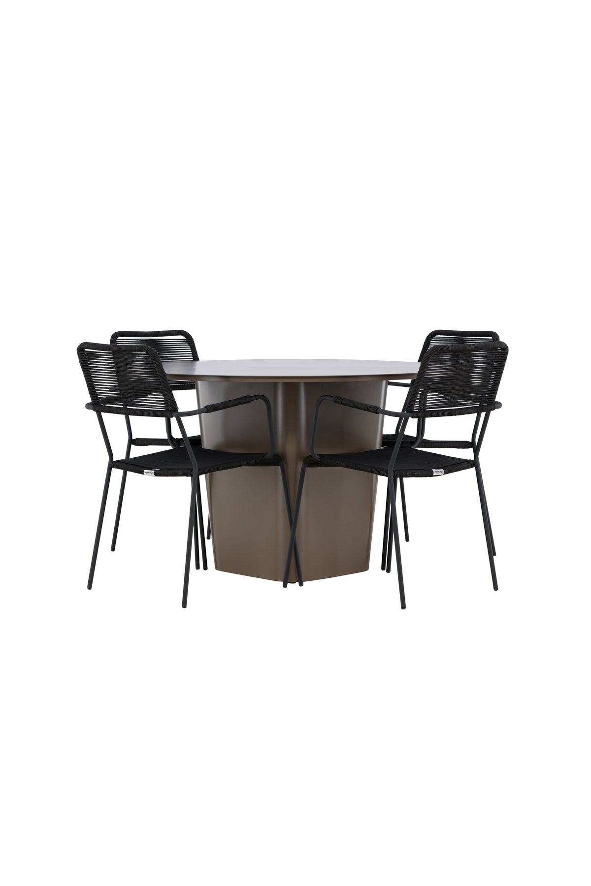 Santa Fe Matbord med Lindos Stolarna – Aluminium