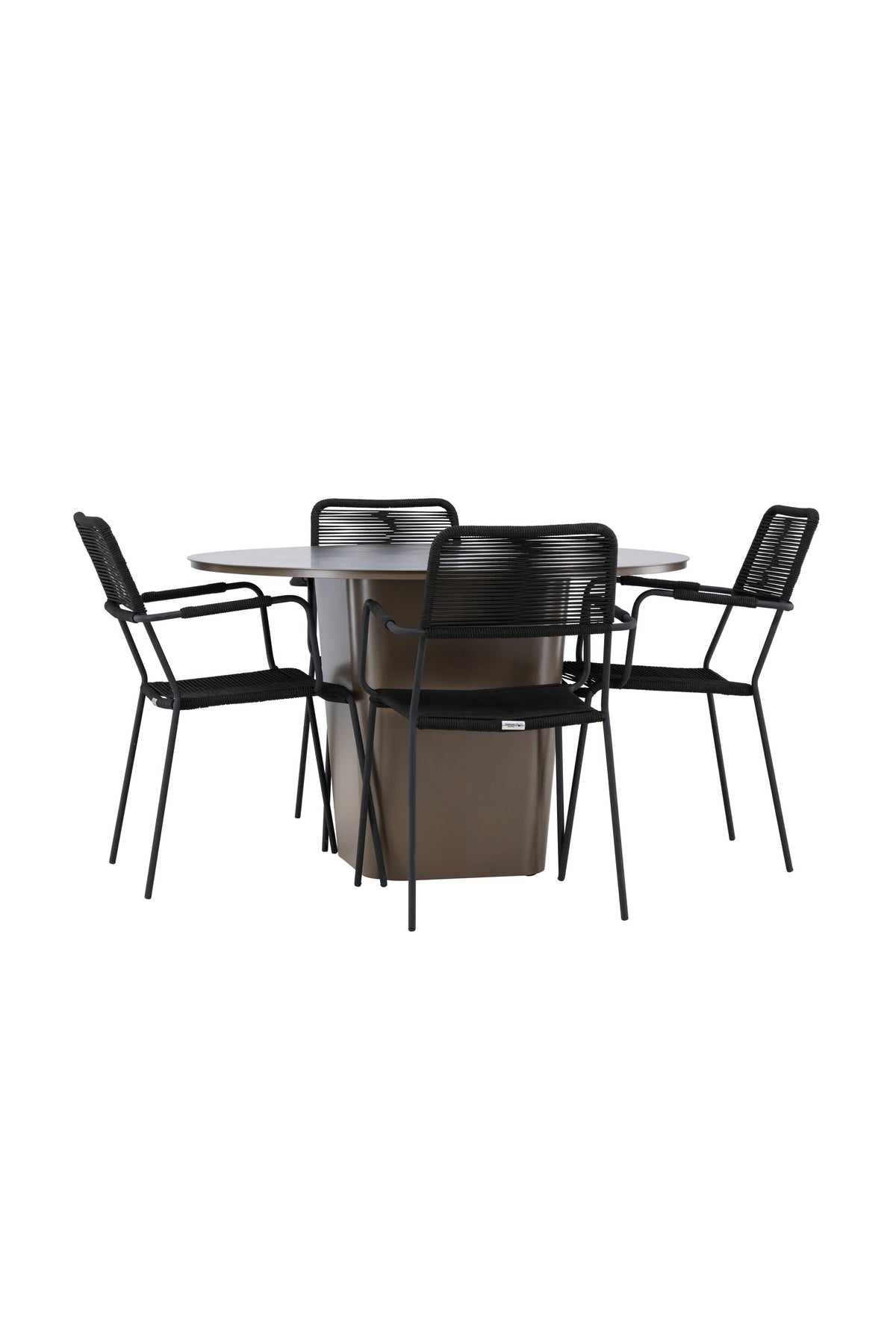 Santa Fe Matbord med Lindos Stolarna – Aluminium