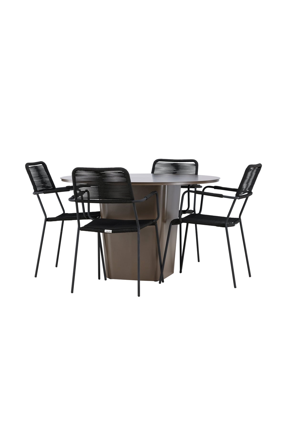 Santa Fe Matbord med Lindos Stolarna – Aluminium
