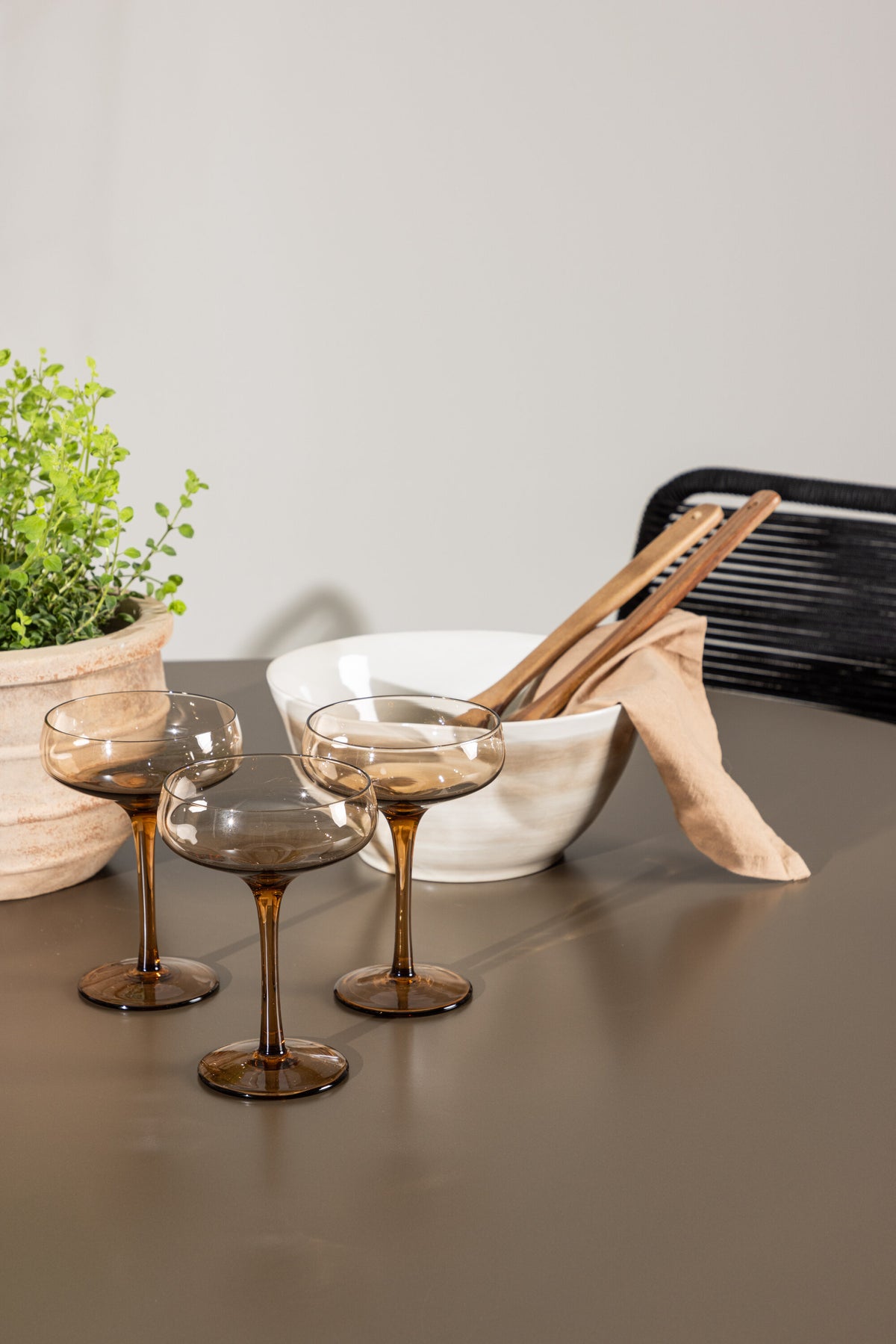 Santa Fe Matbord med Lindos Stolarna – Aluminium