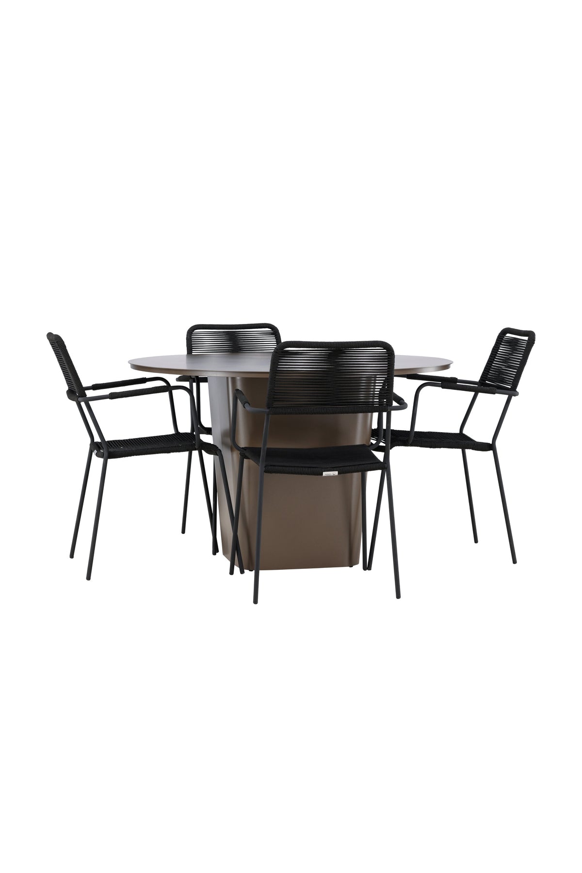 Santa Fe Matbord med Lindos Stolarna – Aluminium