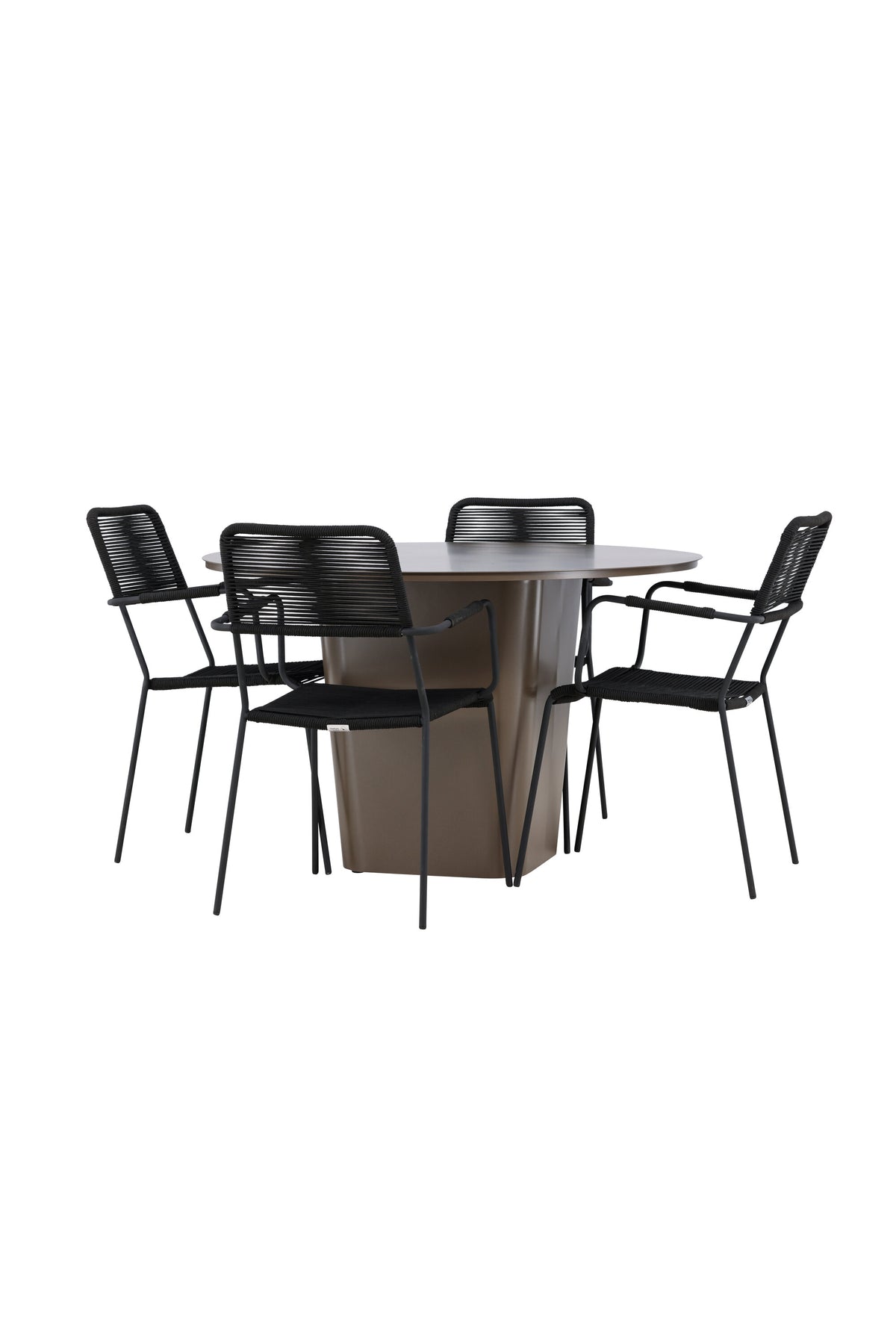 Santa Fe Matbord med Lindos Stolarna – Aluminium
