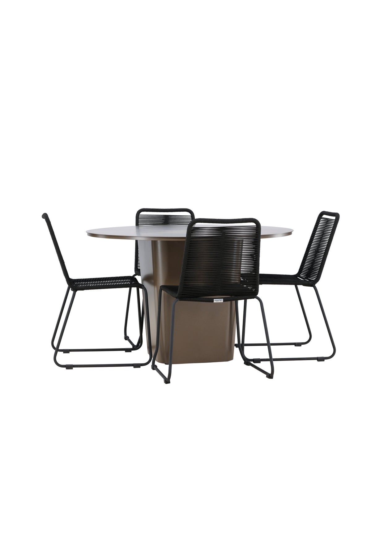 Santa Fe Matbord med Lindos Stolarna – Aluminium