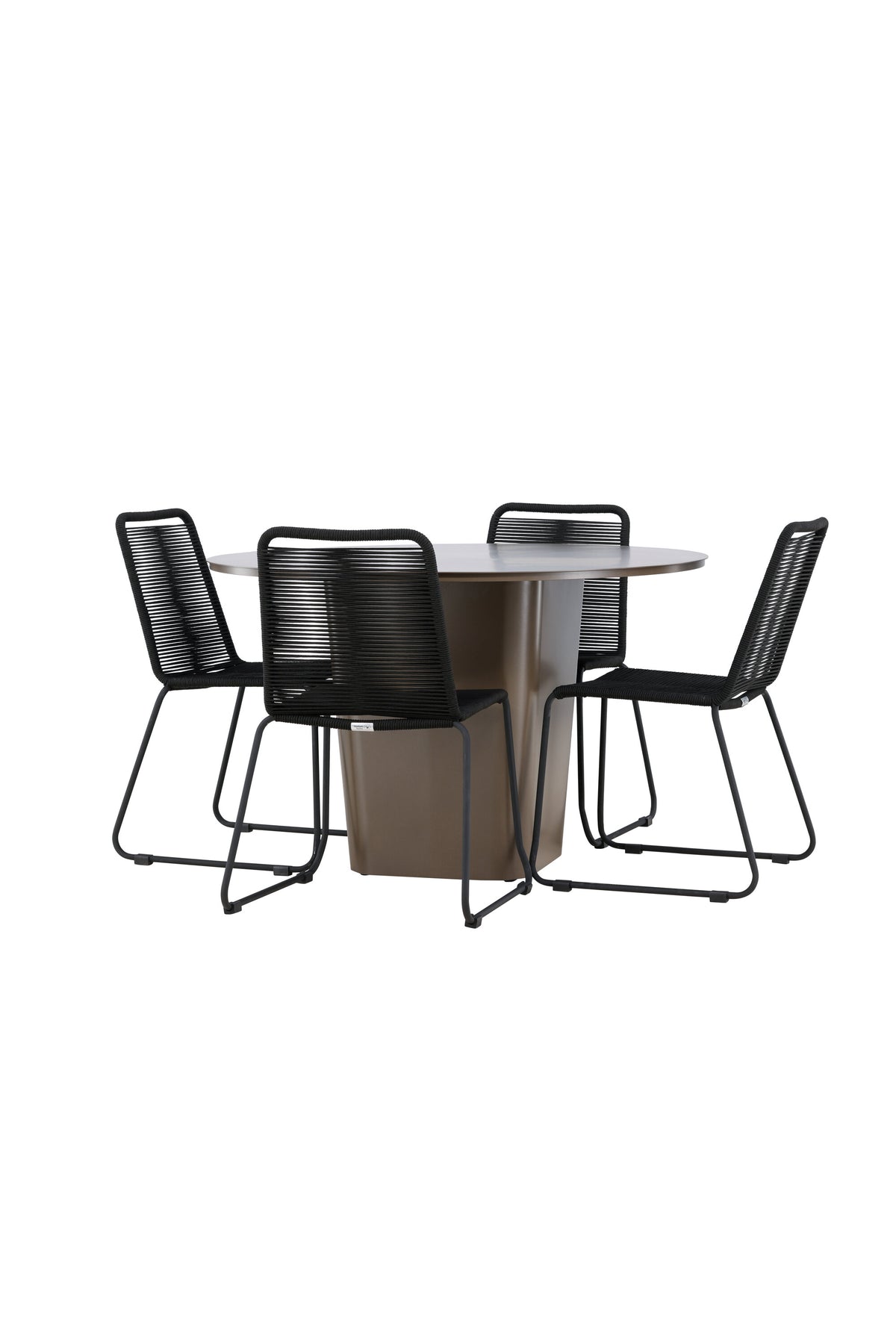Santa Fe Matbord med Lindos Stolarna – Aluminium