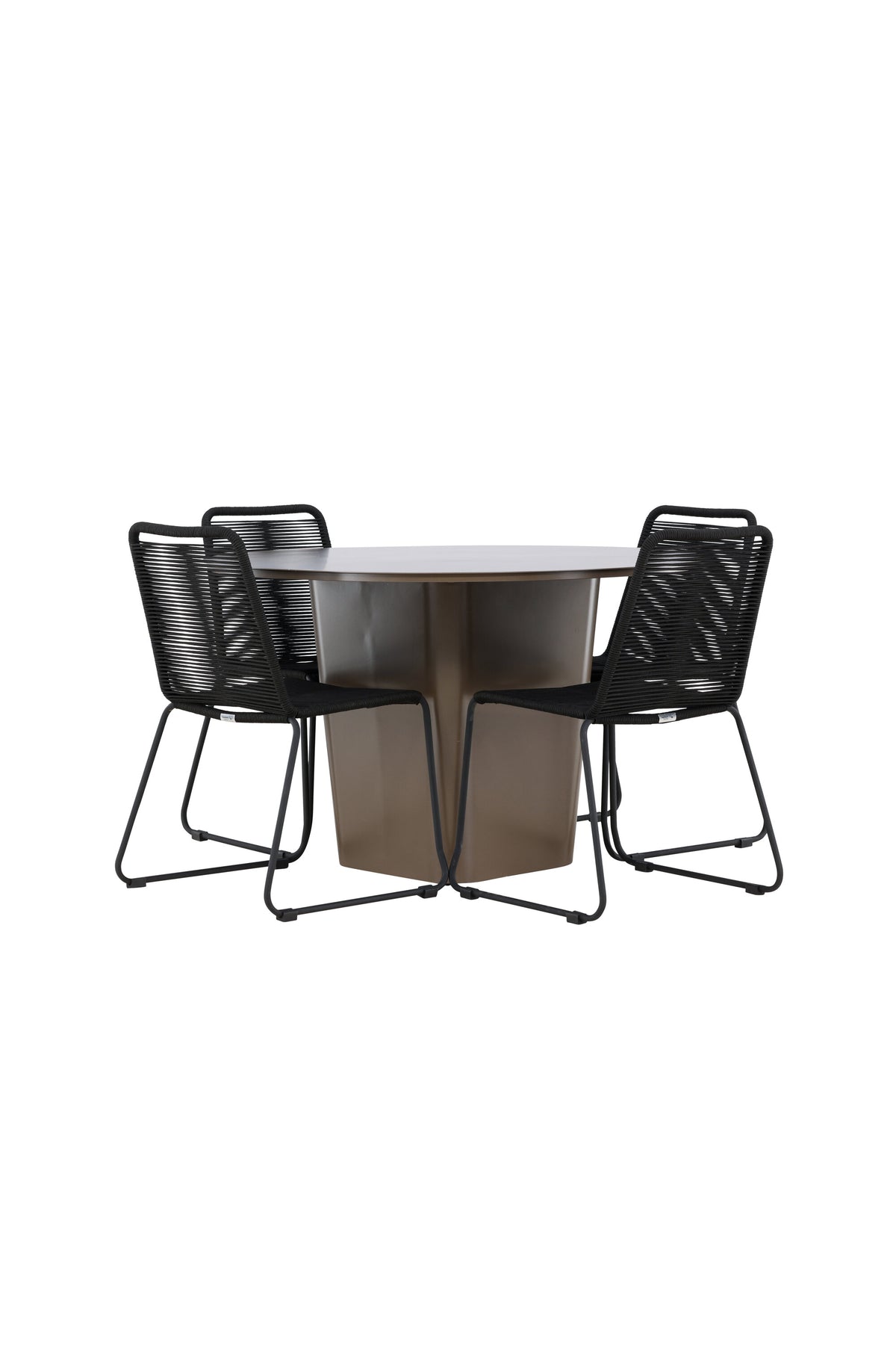 Santa Fe Matbord med Lindos Stolarna – Aluminium
