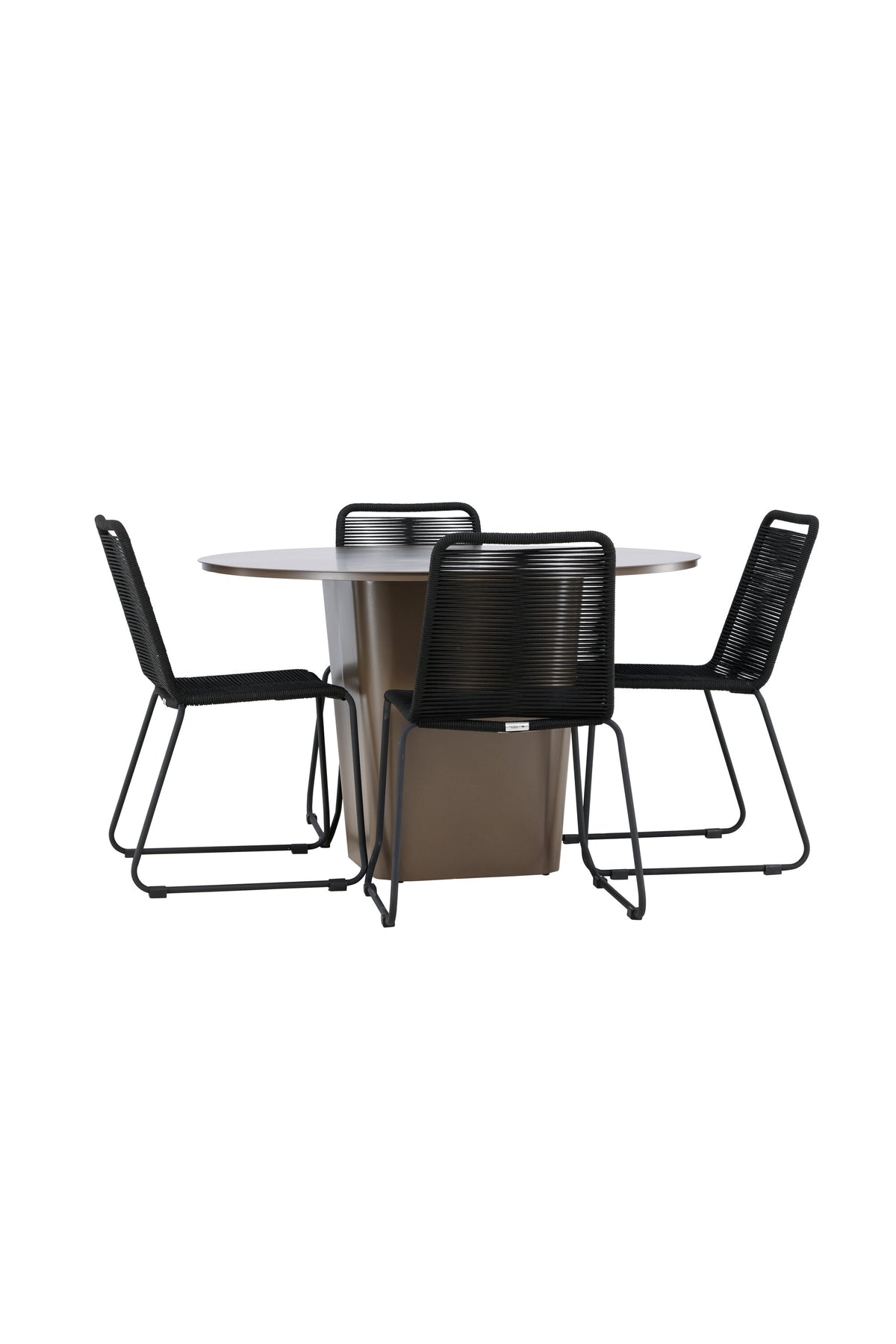 Santa Fe Matbord med Lindos Stolarna – Aluminium