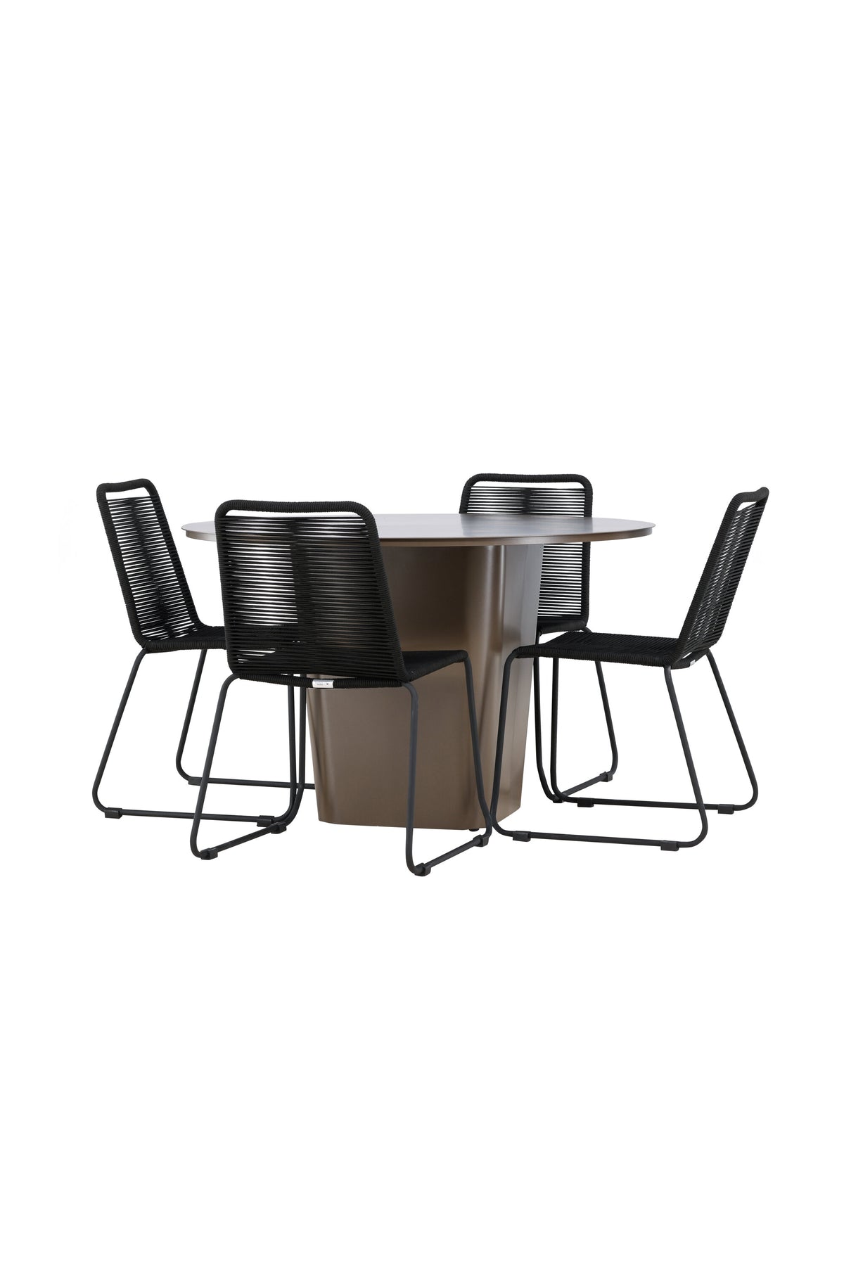 Santa Fe Matbord med Lindos Stolarna – Aluminium