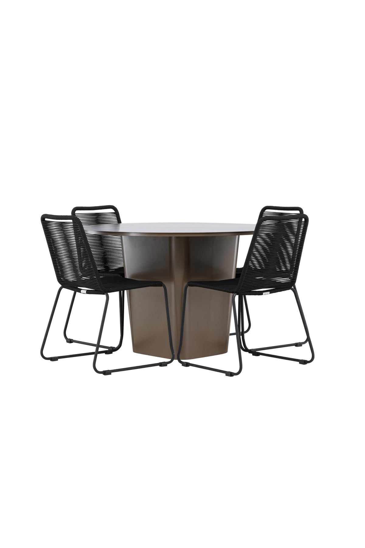 Santa Fe Matbord med Lindos Stolarna – Aluminium