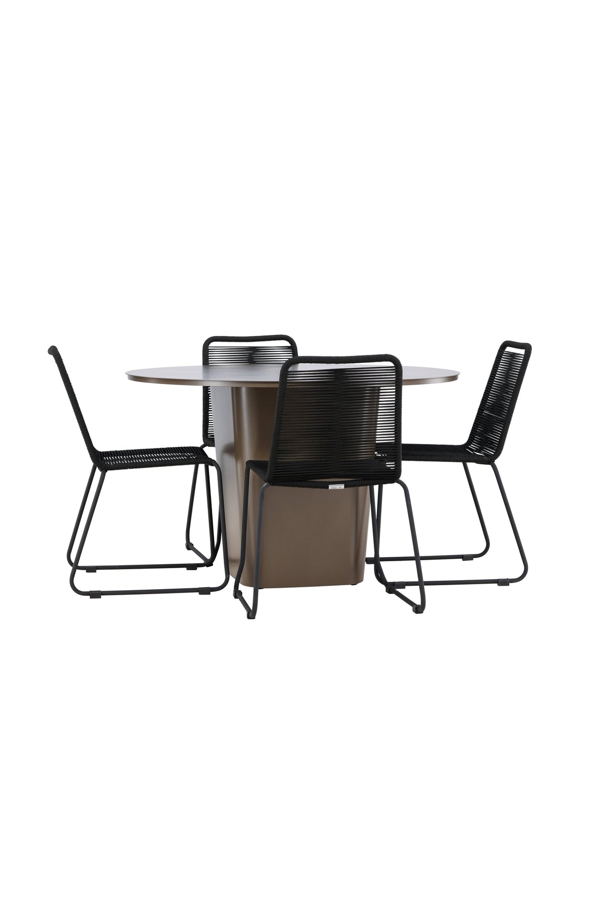 Santa Fe Matbord med Lindos Stolarna – Aluminium