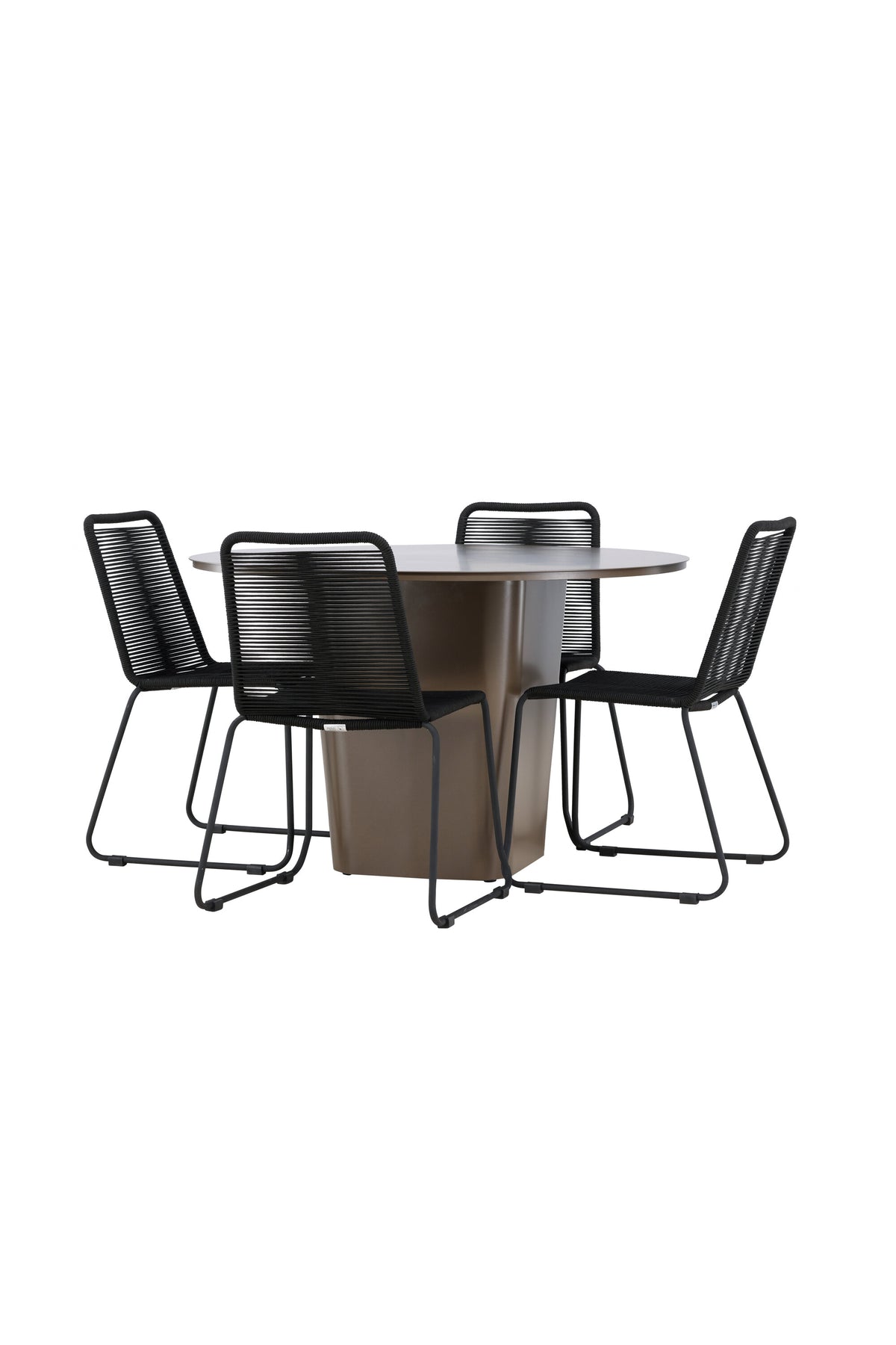 Santa Fe Matbord med Lindos Stolarna – Aluminium