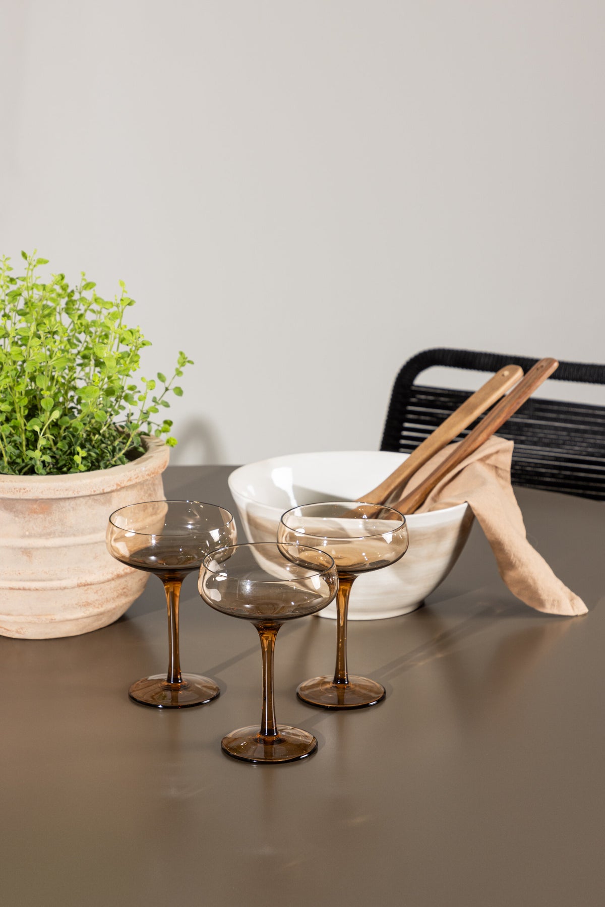 Santa Fe Matbord med Lindos Stolarna – Aluminium