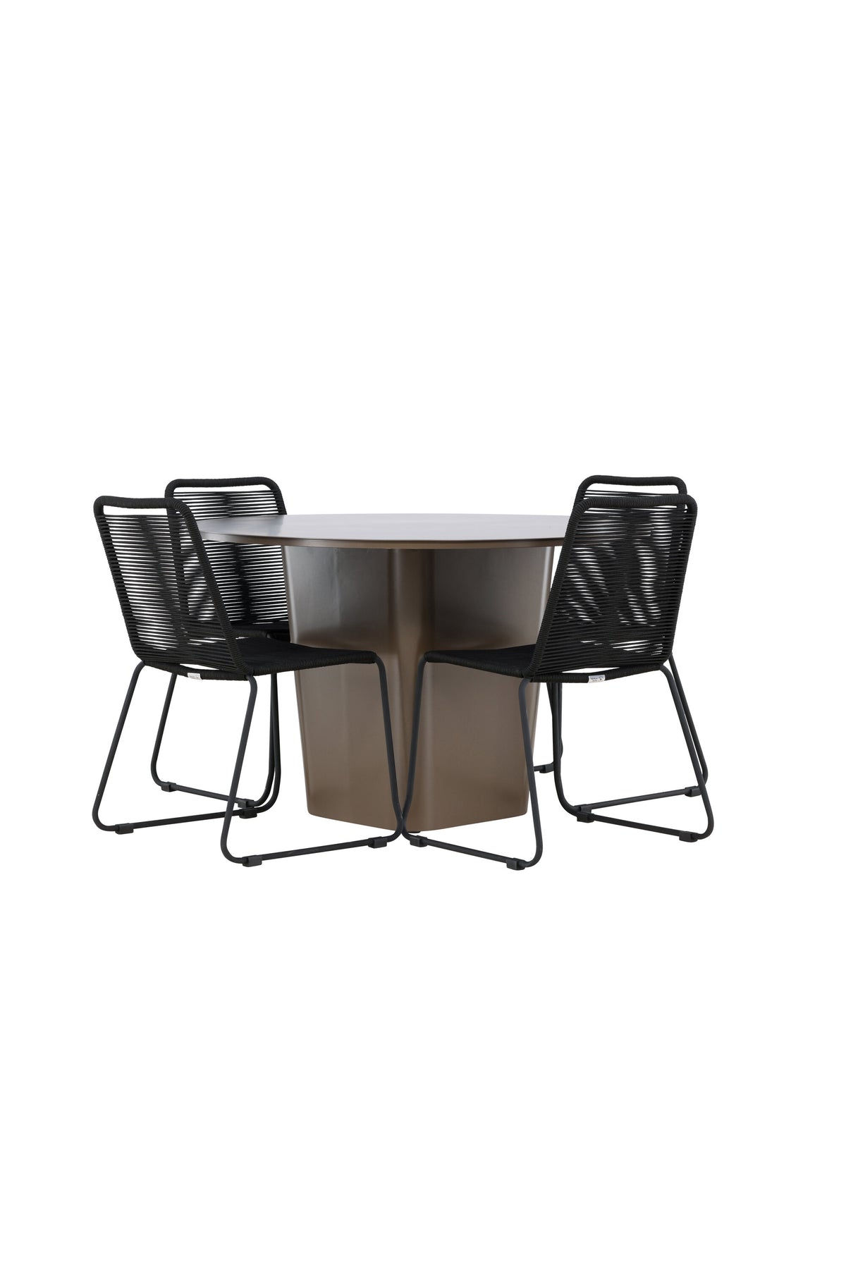 Santa Fe Matbord med Lindos Stolarna – Aluminium