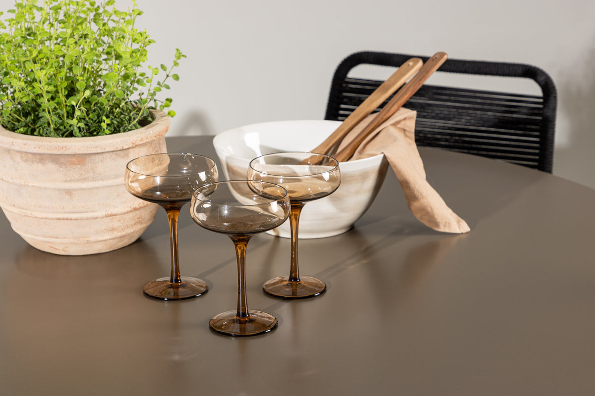 Santa Fe Matbord med Lindos Stolarna – Aluminium