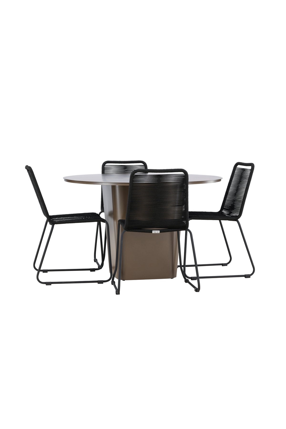 Santa Fe Matbord med Lindos Stolarna – Aluminium