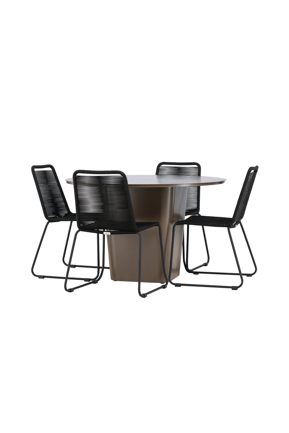 Santa Fe Matbord med Lindos Stolarna – Aluminium