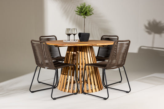 Lumpur Matbord med Lindos Stolarna – Akacia