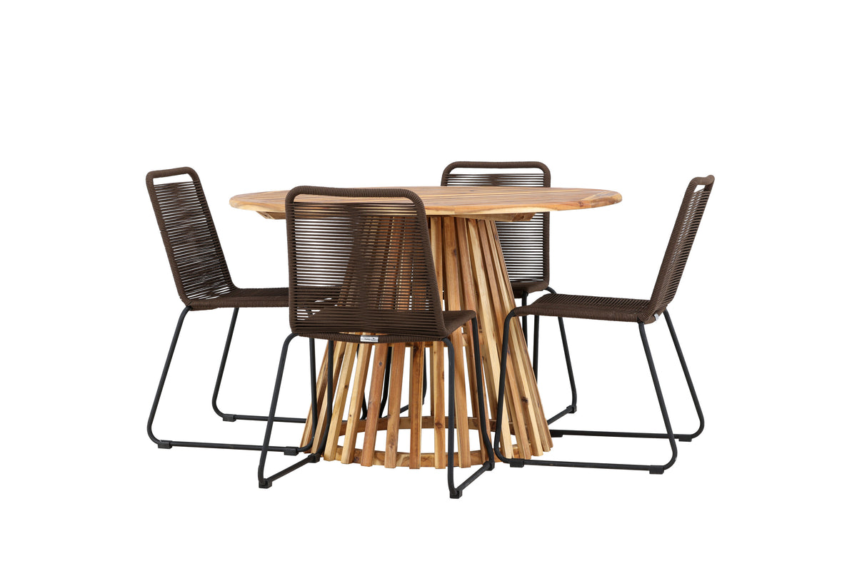 Lumpur Matbord med Lindos Stolarna – Akacia